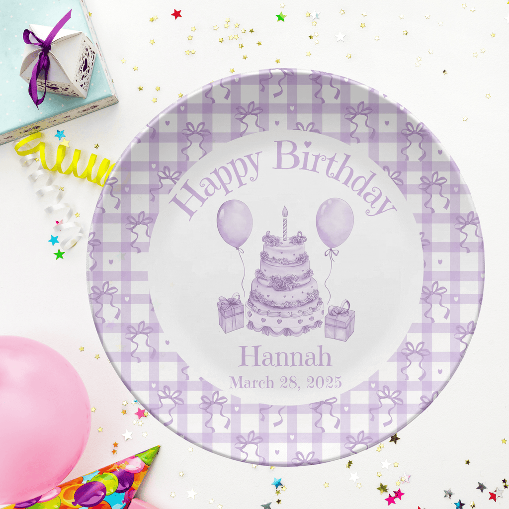 Lavender Coquette Birthday Plate by Lil Plate Shop