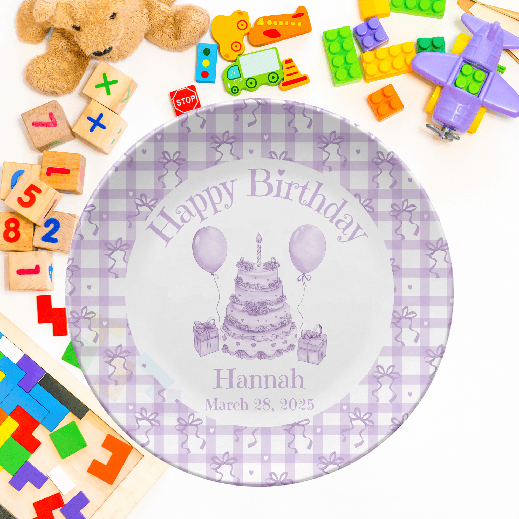 Lavender Coquette Birthday Plate by Lil Plate Shop