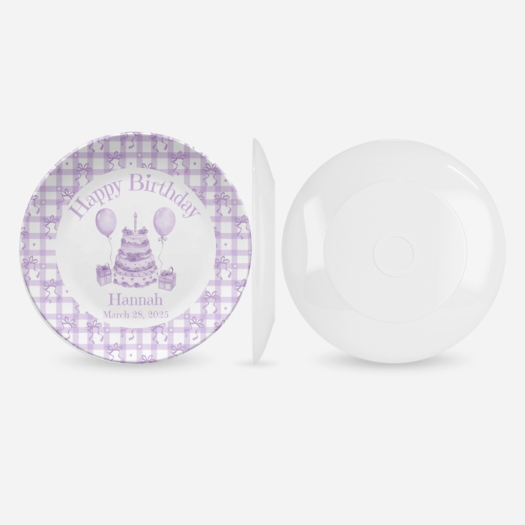 Lavender Coquette Birthday Plate by Lil Plate Shop