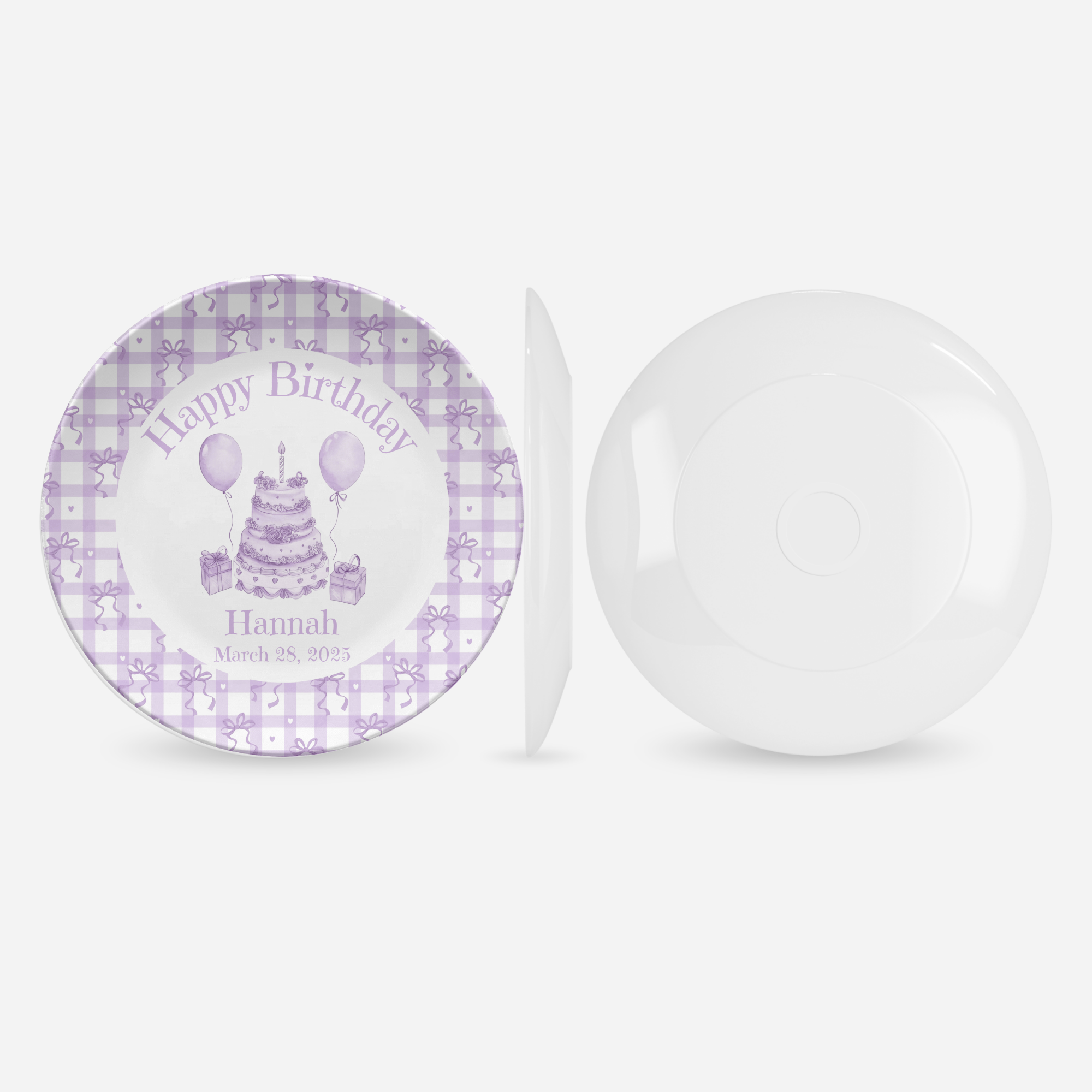 Lavender Coquette Birthday Plate by Lil Plate Shop