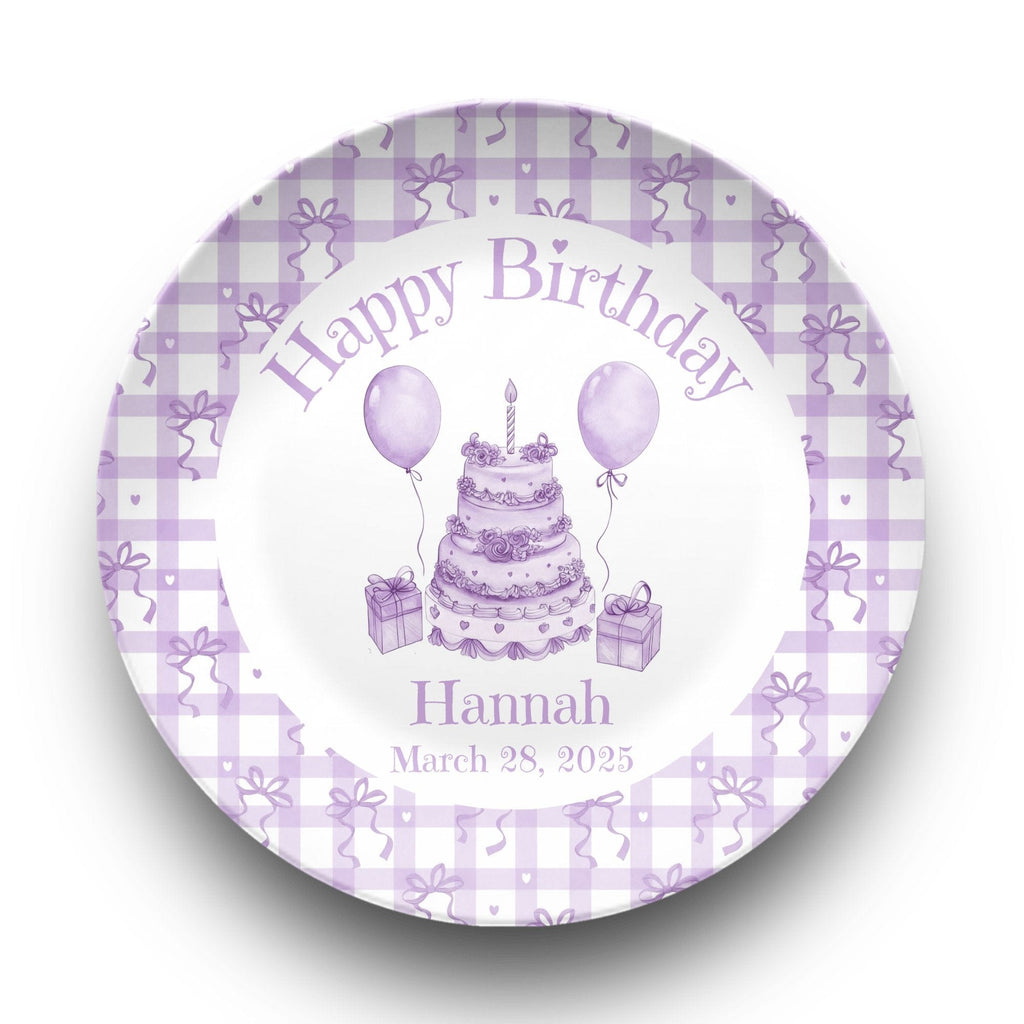 Lavender Coquette Birthday Plate by Lil Plate Shop