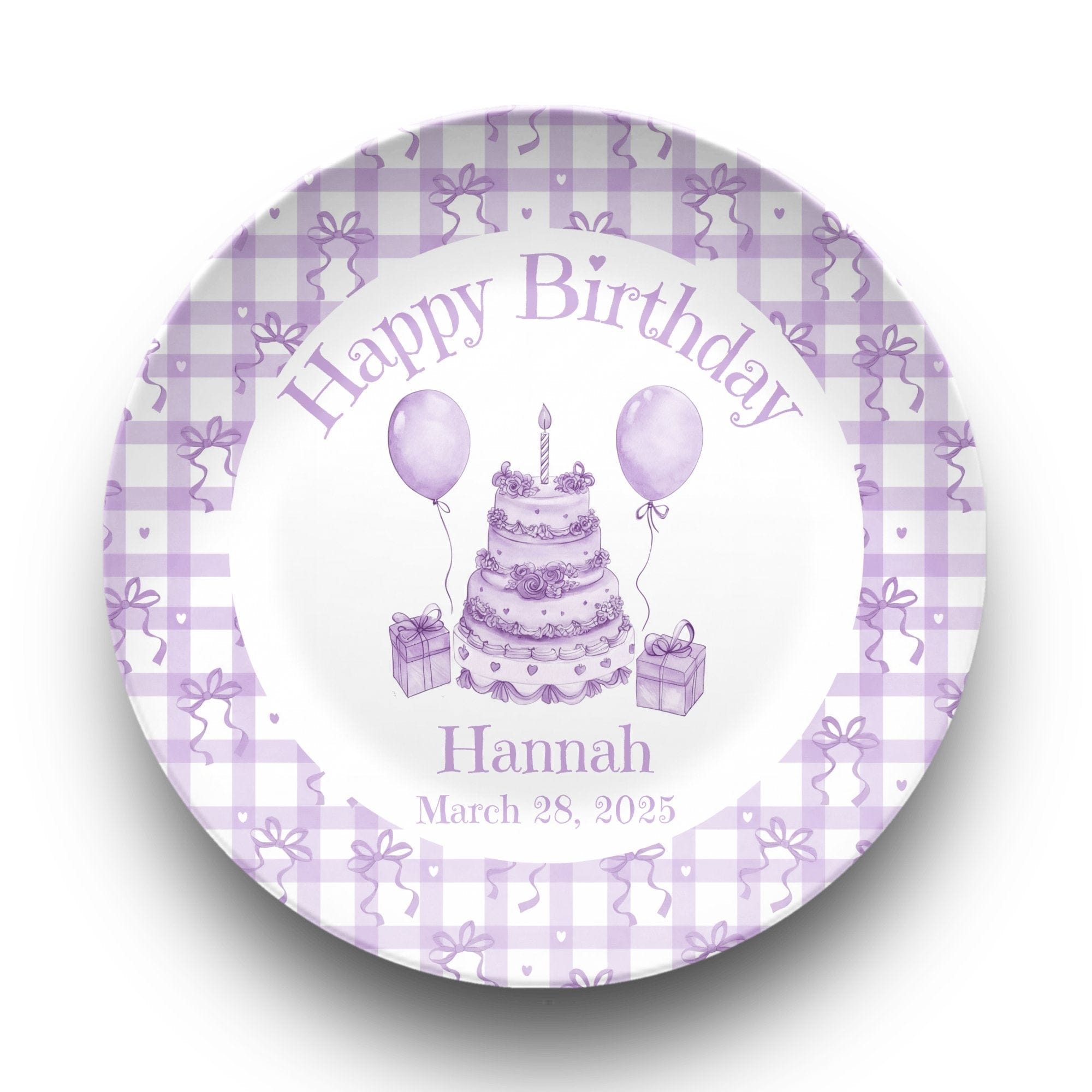 Lavender Coquette Birthday Plate by Lil Plate Shop