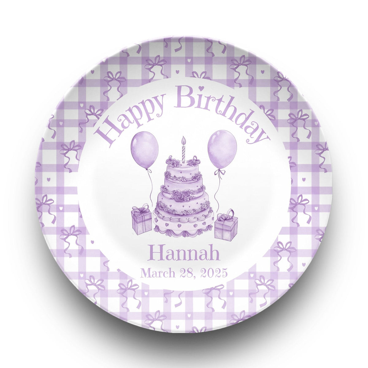 Lavender Coquette Birthday Plate by Lil Plate Shop