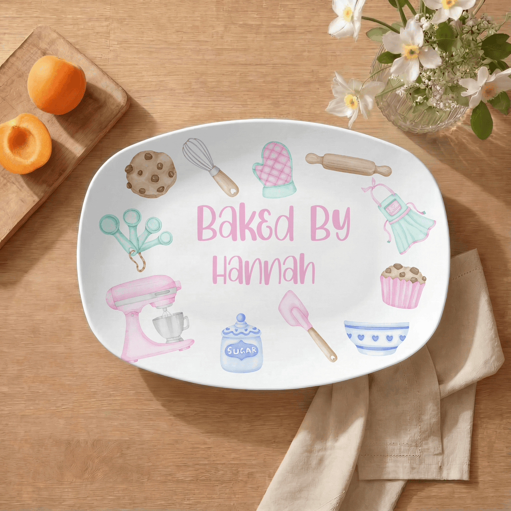 Little Girl Baking Platter by Lil Plate Shop