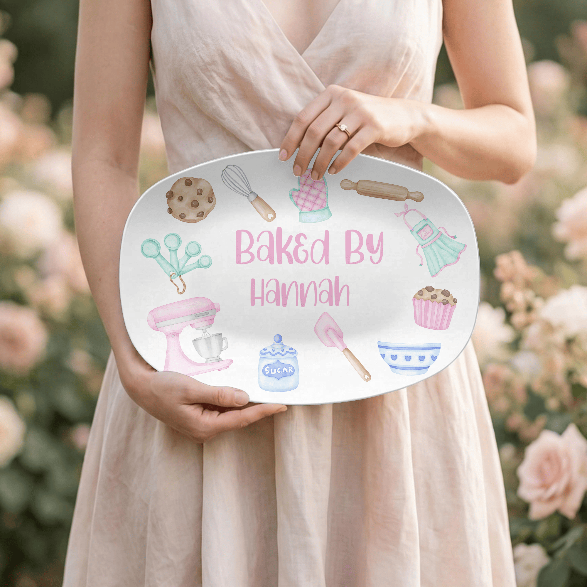 Little Girl Baking Platter by Lil Plate Shop