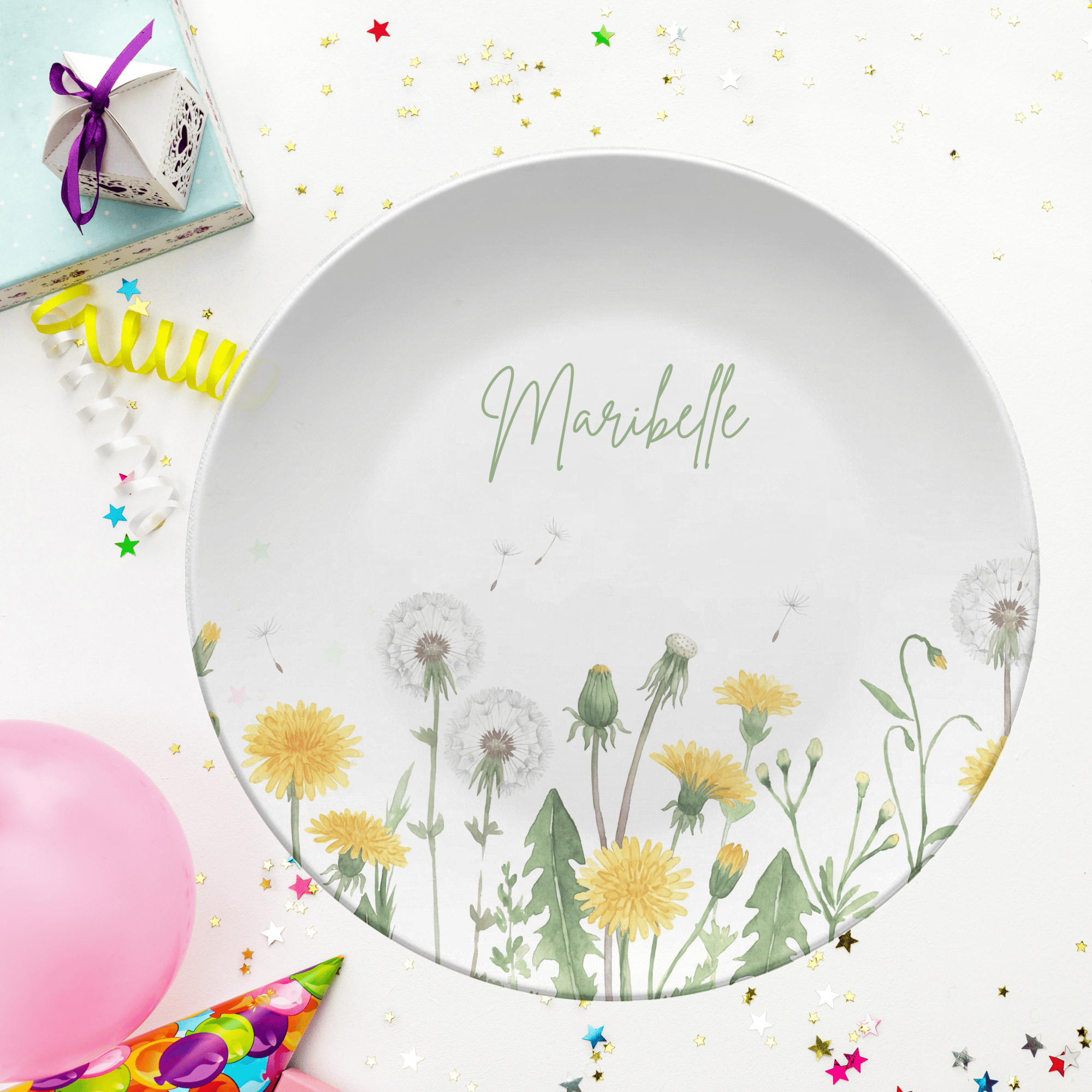 Little More Dandelion Plate by Lil Plate Shop