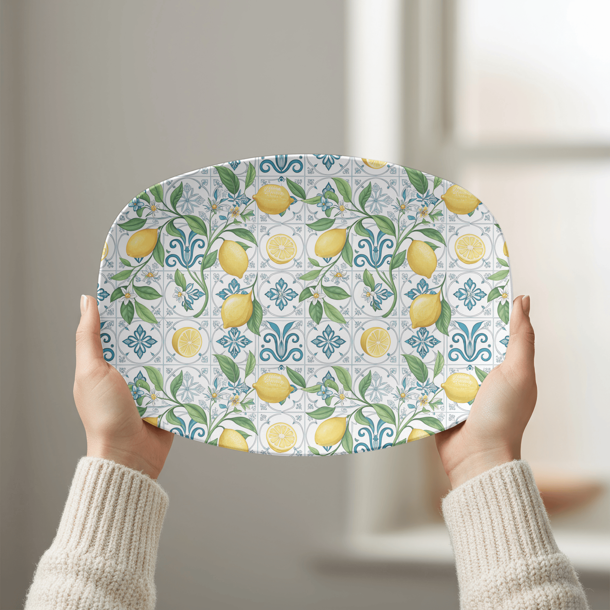 Mediterranean Lemon Serving Platter by Lil Plate Shop