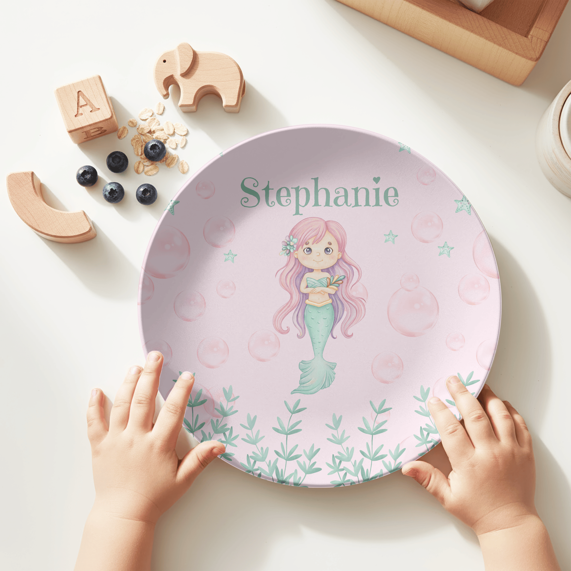 Mermaid Bubble Plate by Lil Plate Shop
