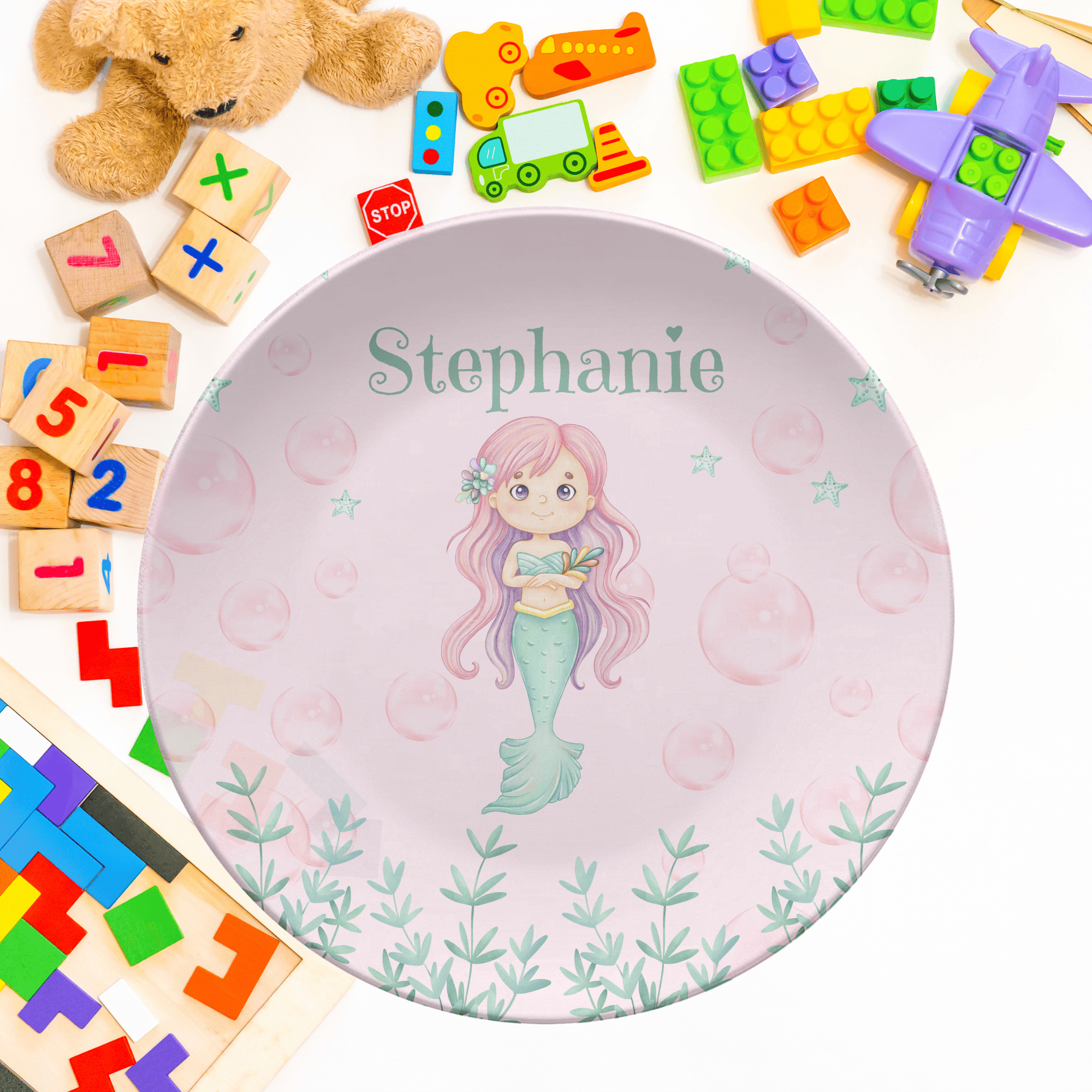 Mermaid Bubble Plate by Lil Plate Shop