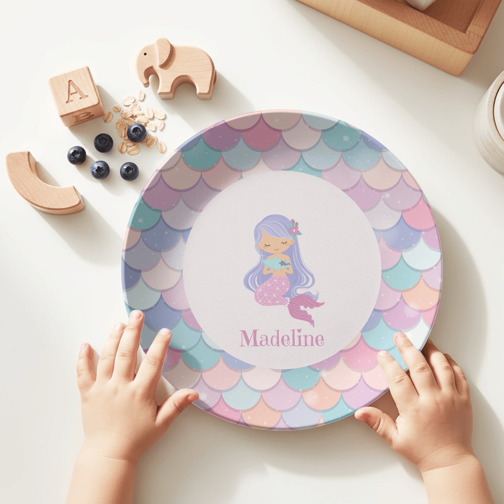 Mermaid Name Center Plate by Lil Plate Shop