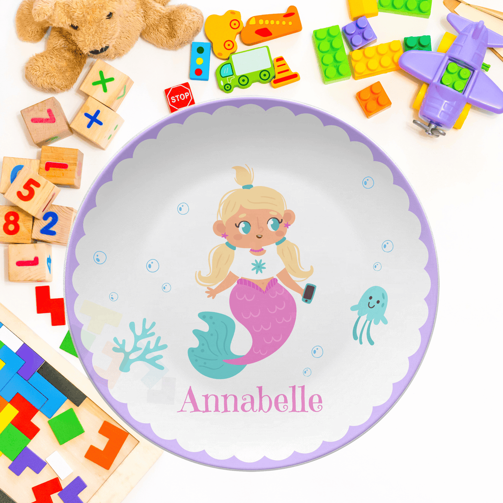 Mermaid Name Plate by Lil Plate Shop