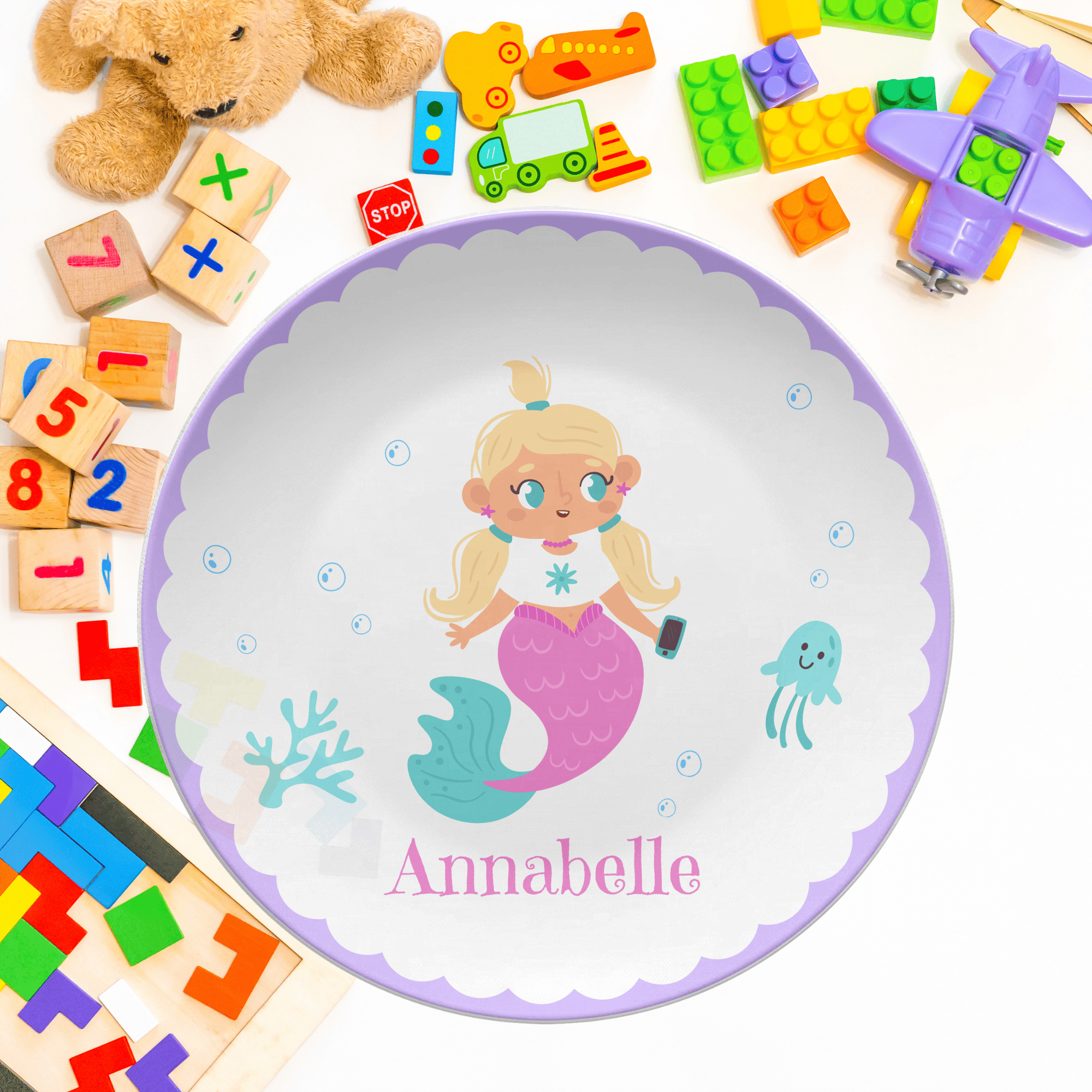 Mermaid Name Plate by Lil Plate Shop