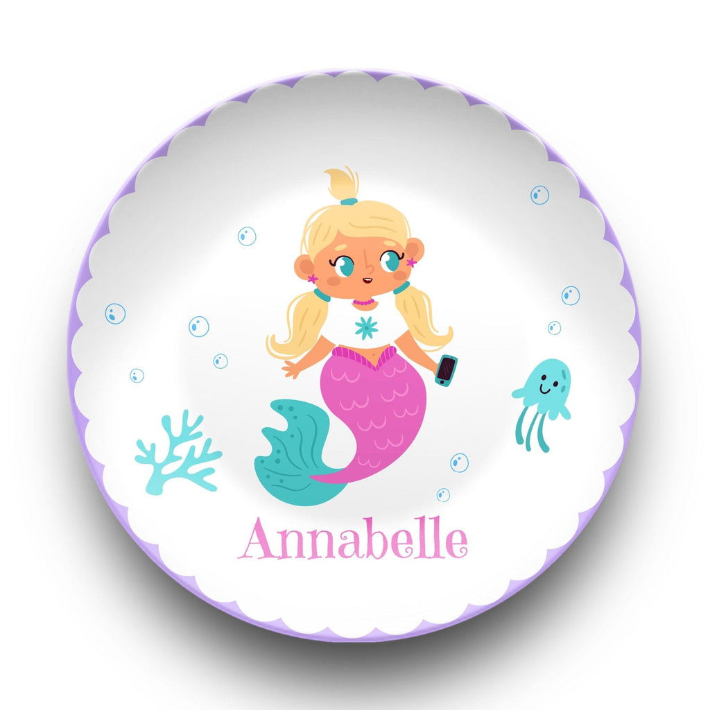 Mermaid Name Plate by Lil Plate Shop