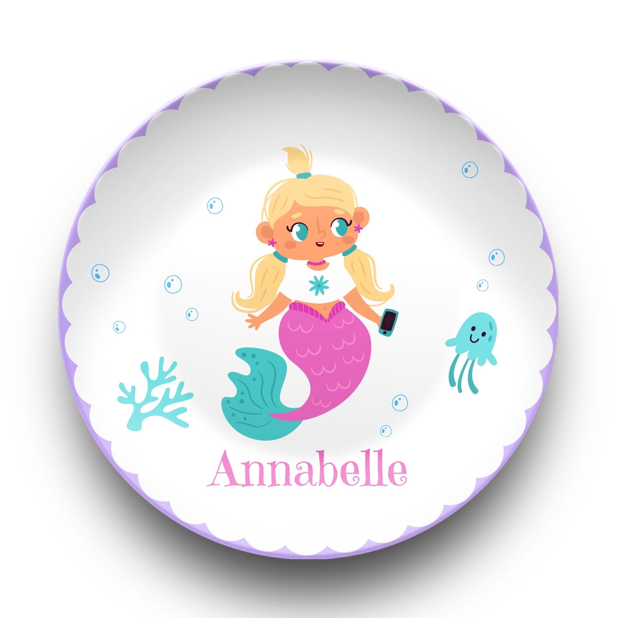 Mermaid Name Plate by Lil Plate Shop