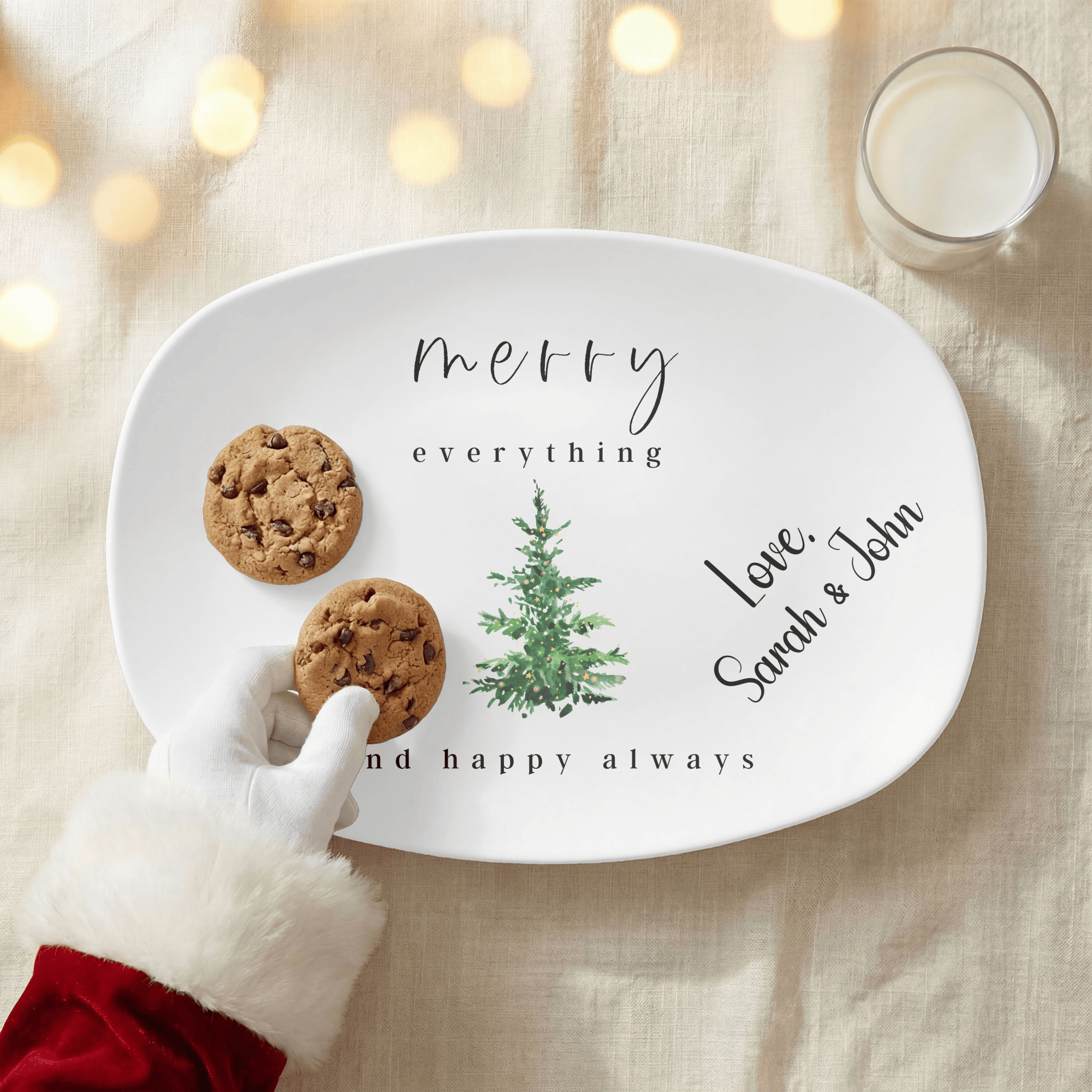 Merry Everything Holiday Platter by Lil Plate Shop