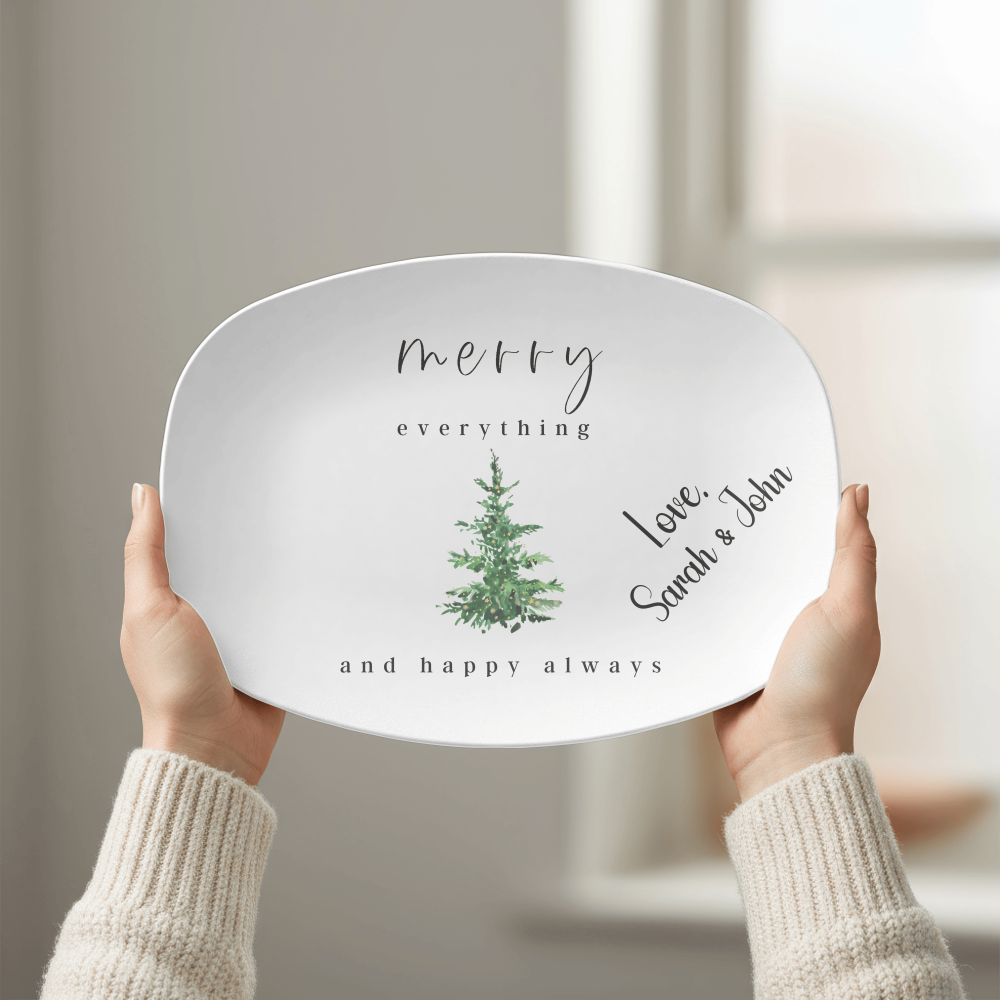 Merry Everything Holiday Platter by Lil Plate Shop