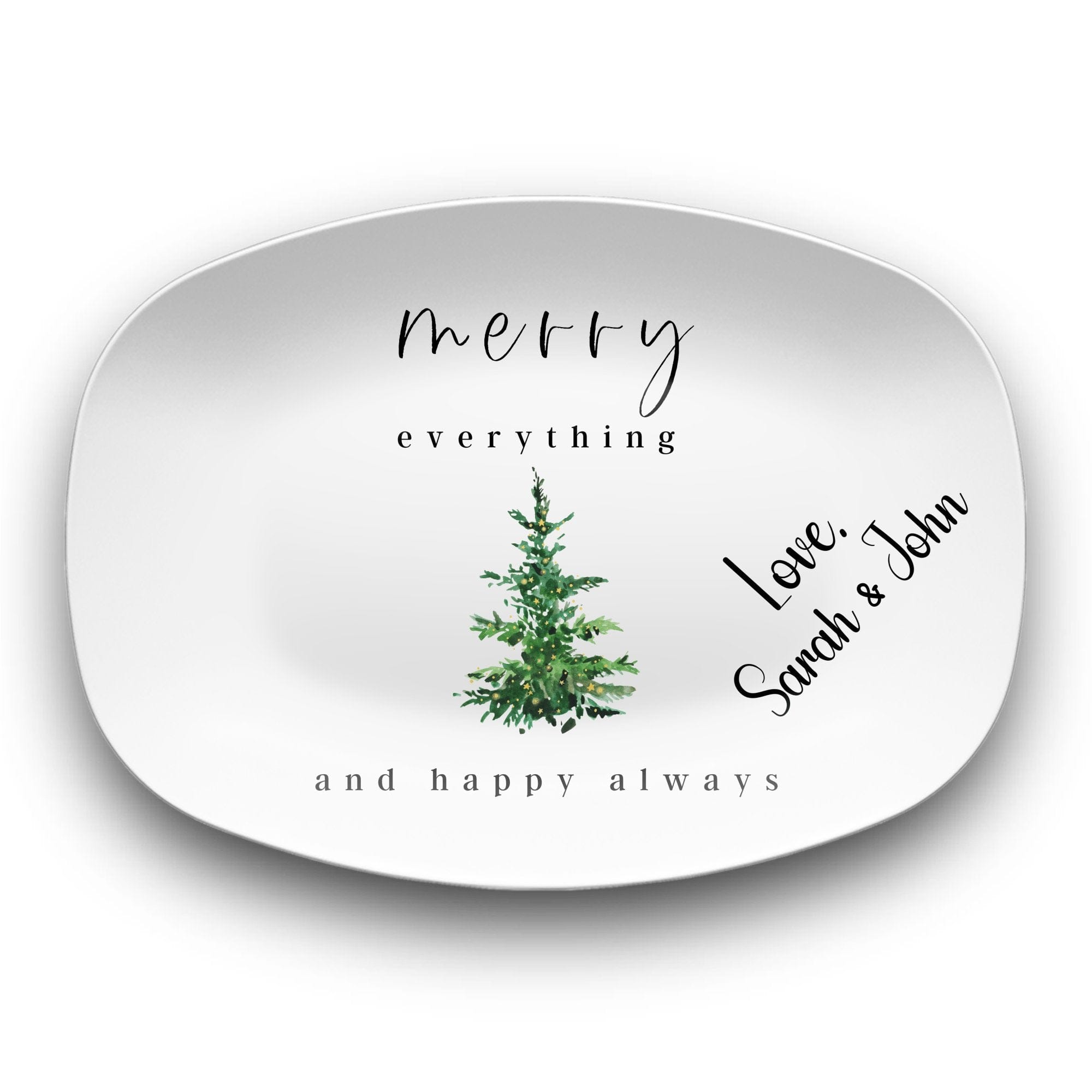 Merry Everything Holiday Platter by Lil Plate Shop
