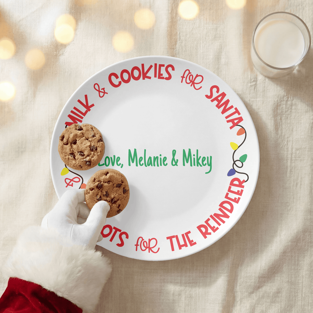 Milk & Cookies Christmas Eve Plate by Lil Plate Shop