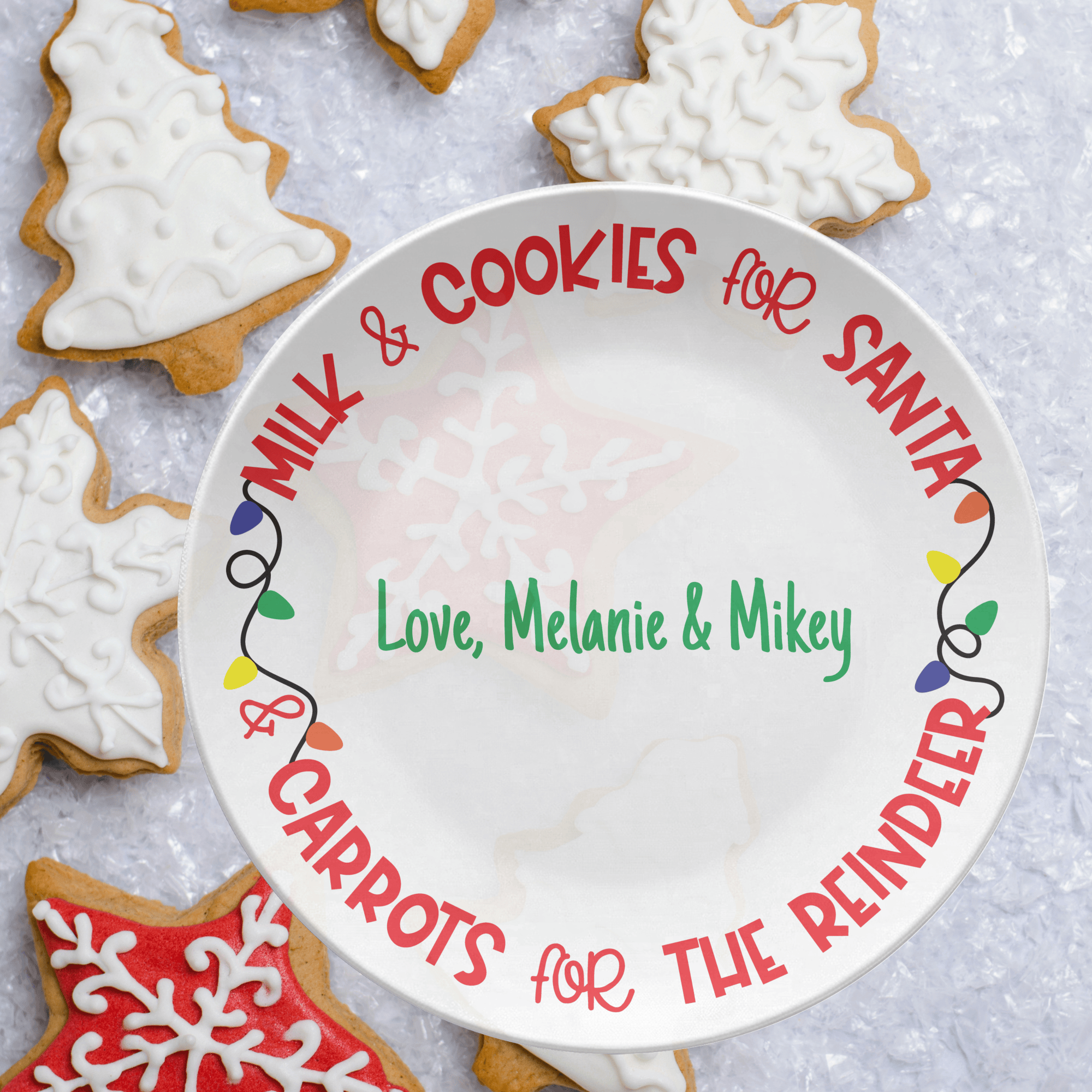 Milk & Cookies Christmas Eve Plate by Lil Plate Shop