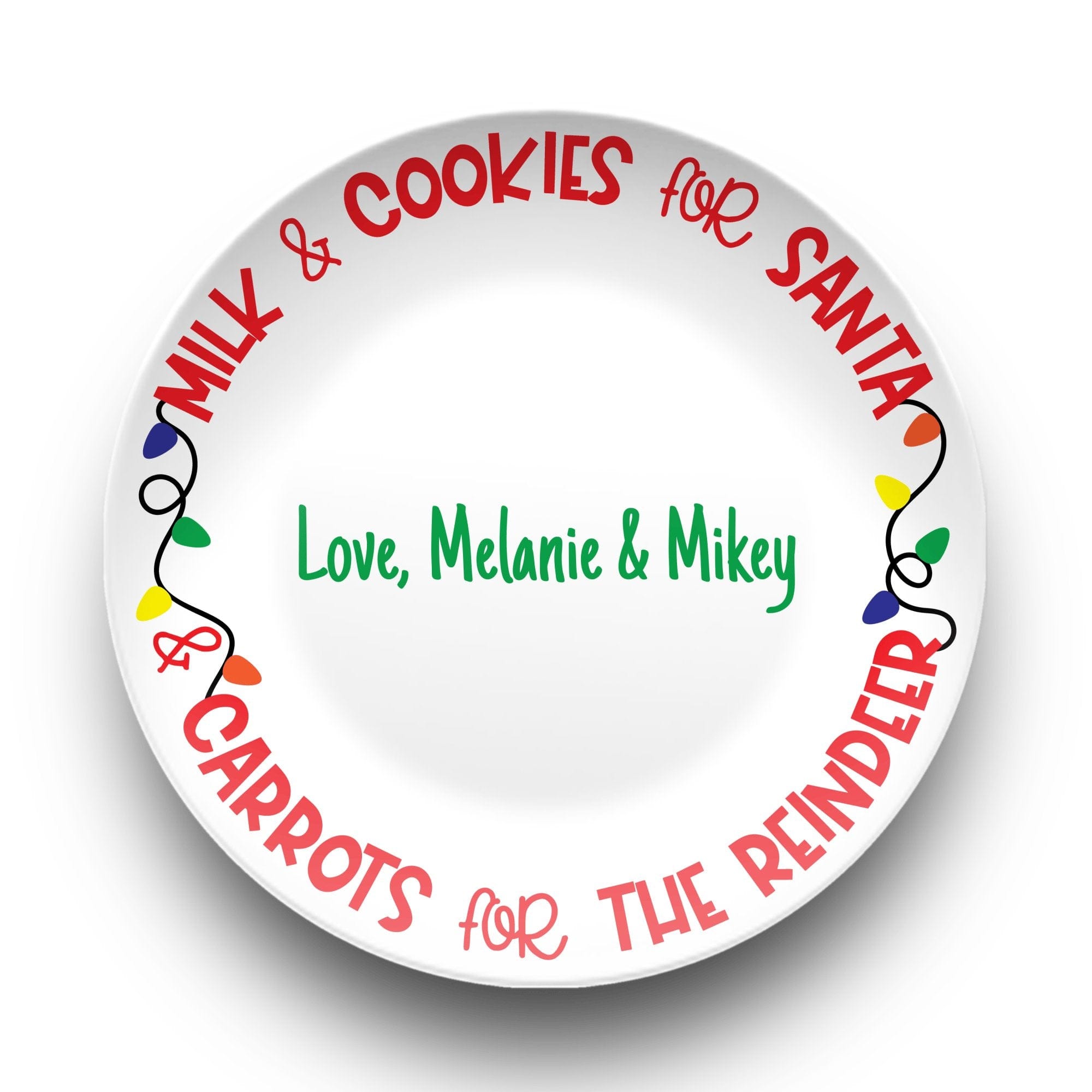 Milk & Cookies Christmas Eve Plate by Lil Plate Shop