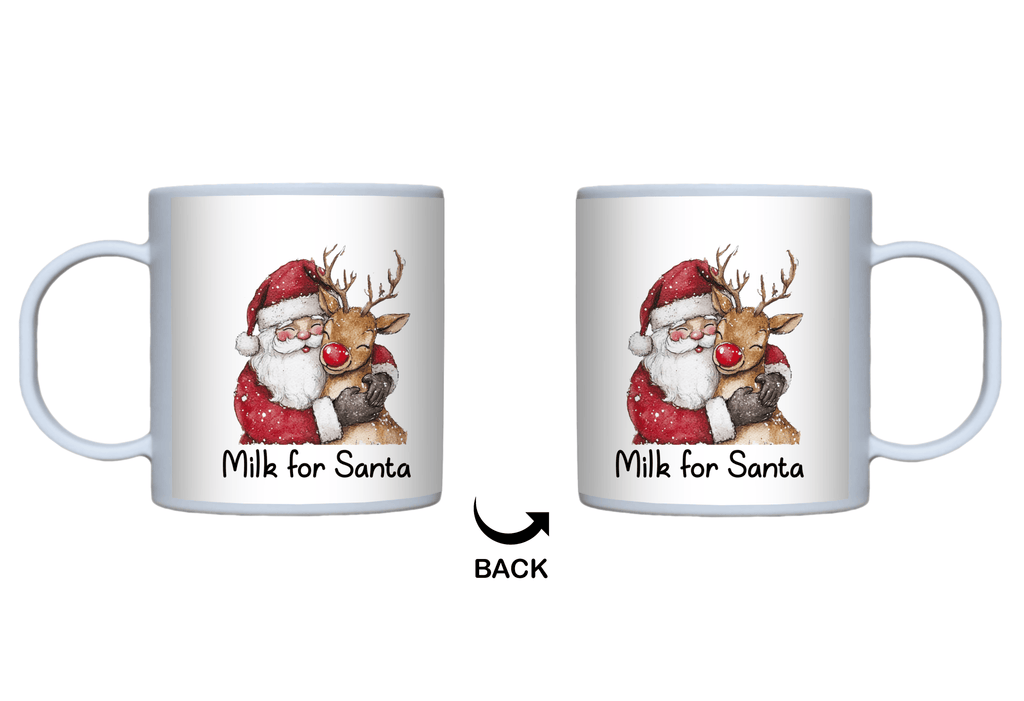 Milk for Santa Reindeer Mug by Lil Plate Shop