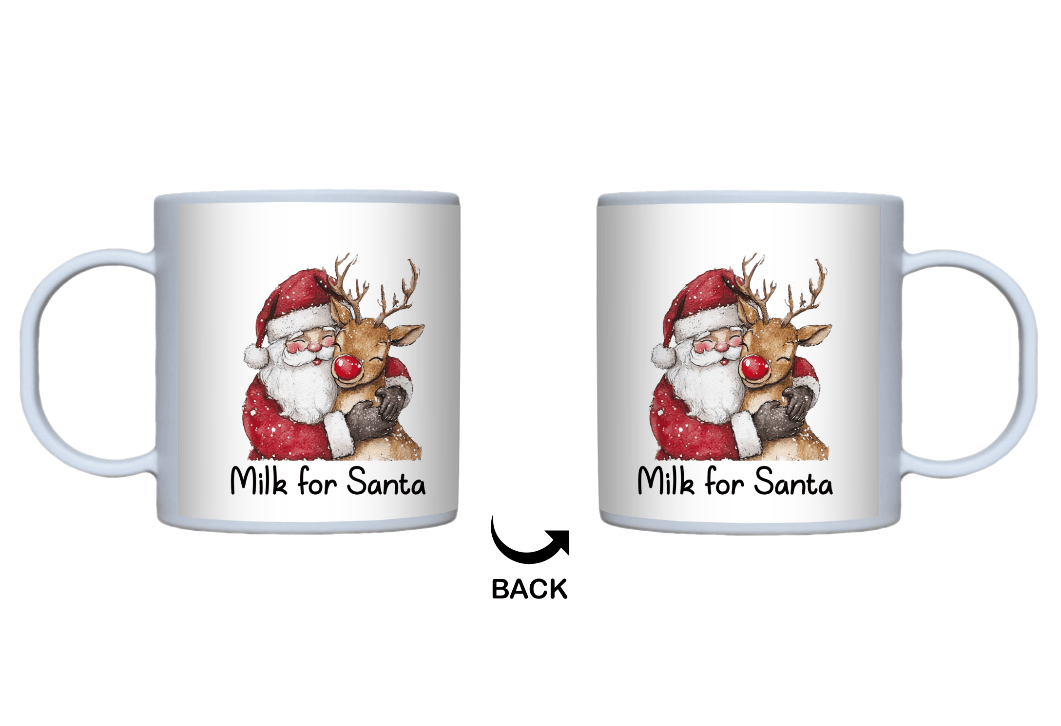 Milk for Santa Reindeer Mug by Lil Plate Shop