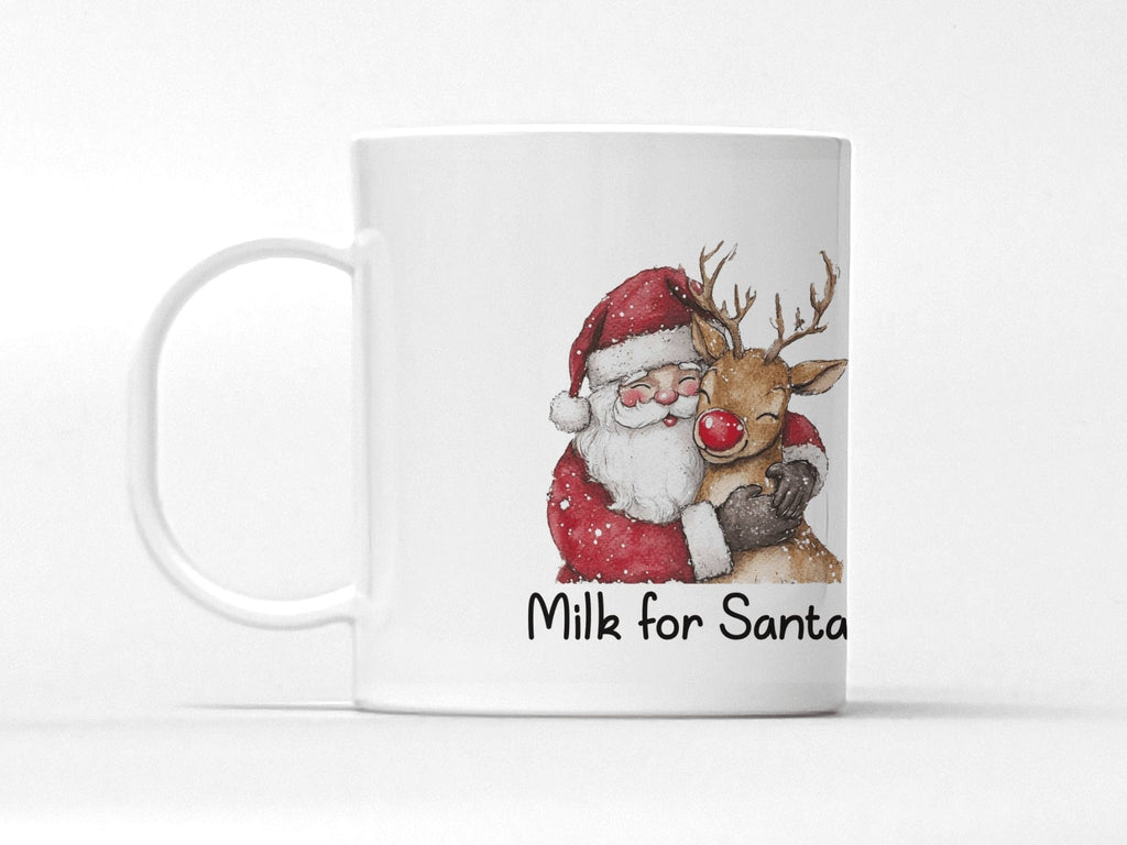 Milk for Santa Reindeer Mug by Lil Plate Shop