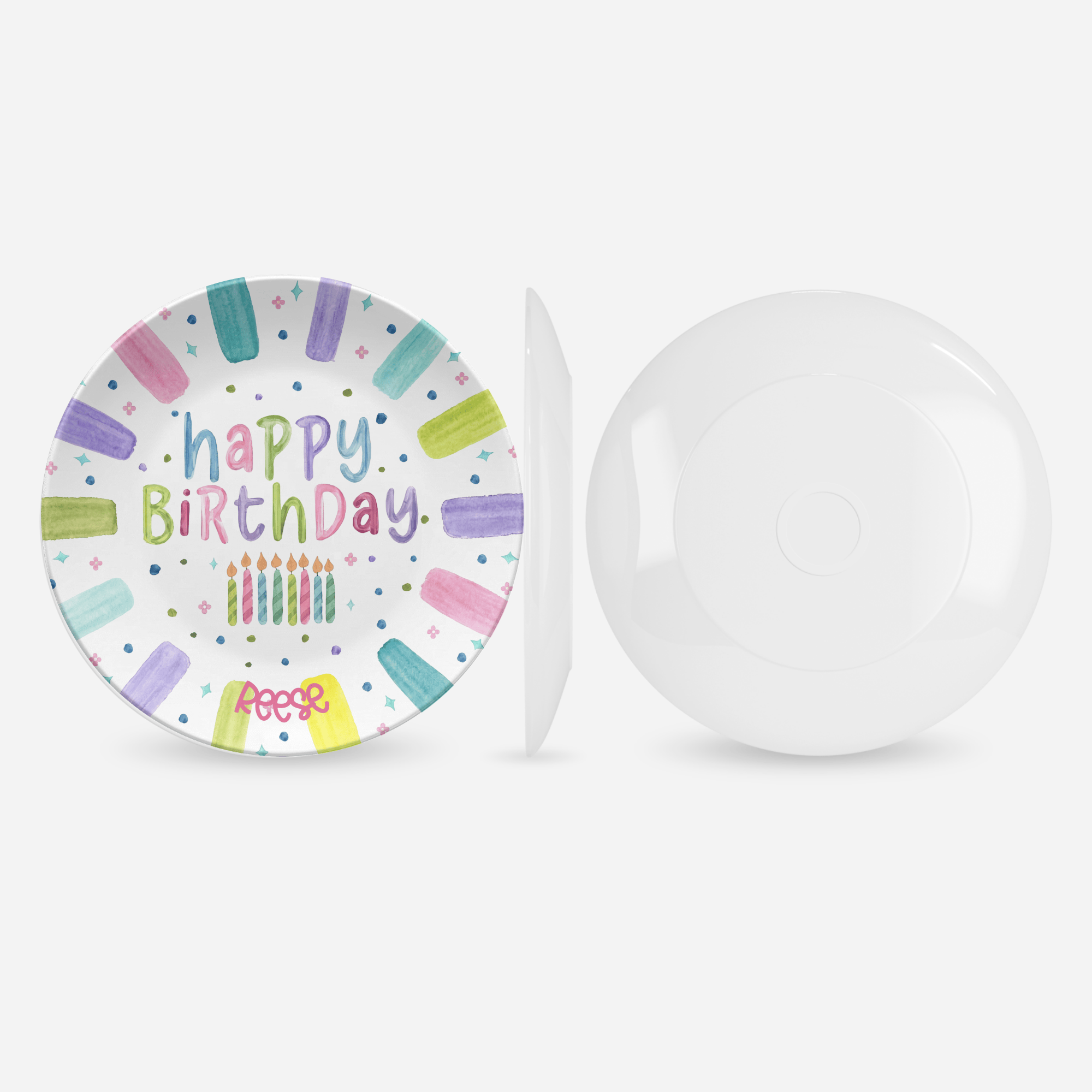 Multi Color Birthday Plate by Lil Plate Shop