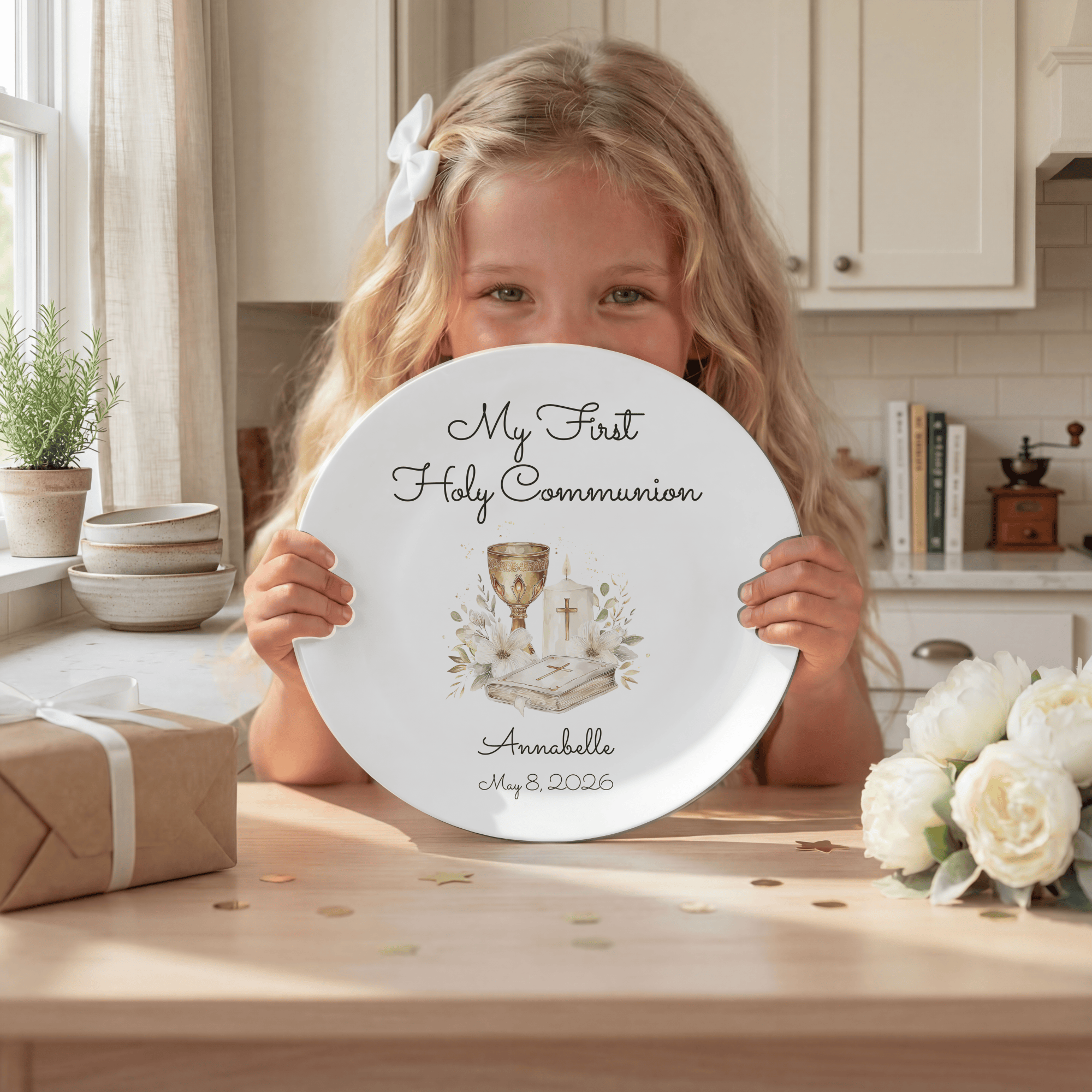 My First Holy Communion Plate by Lil Plate Shop