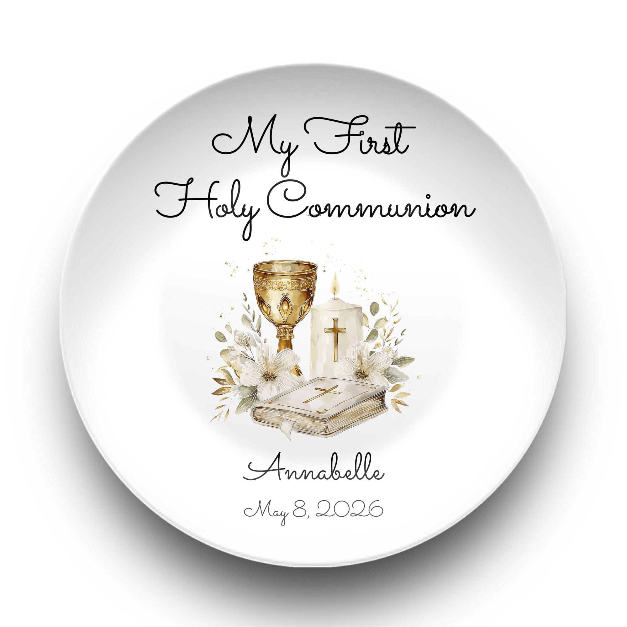 My First Holy Communion Plate by Lil Plate Shop