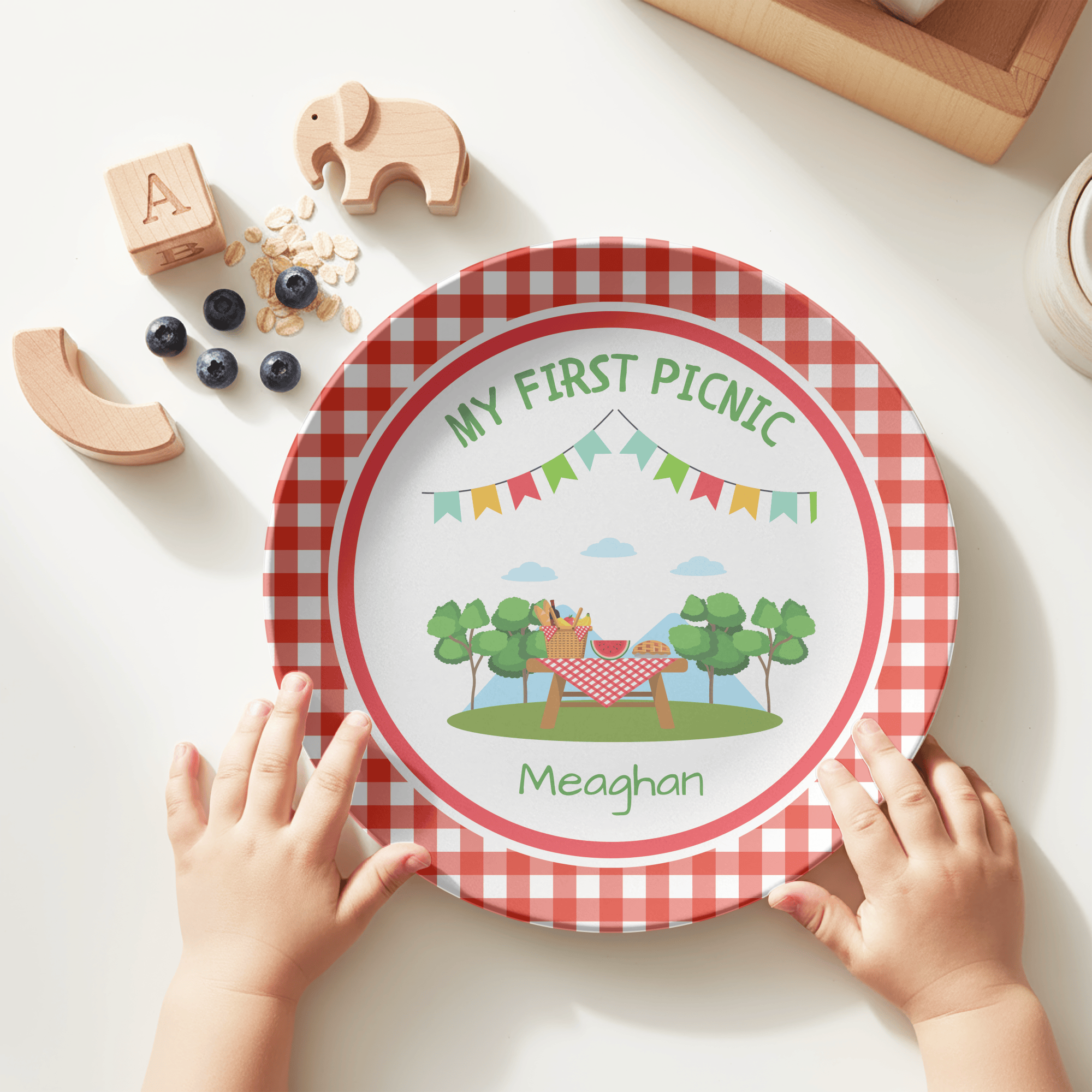 My First Picnic Plate Plate by Lil Plate Shop