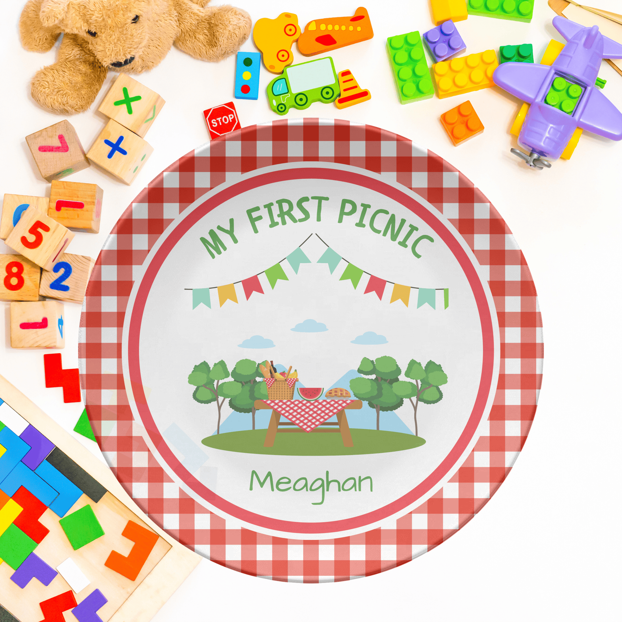 My First Picnic Plate Plate by Lil Plate Shop