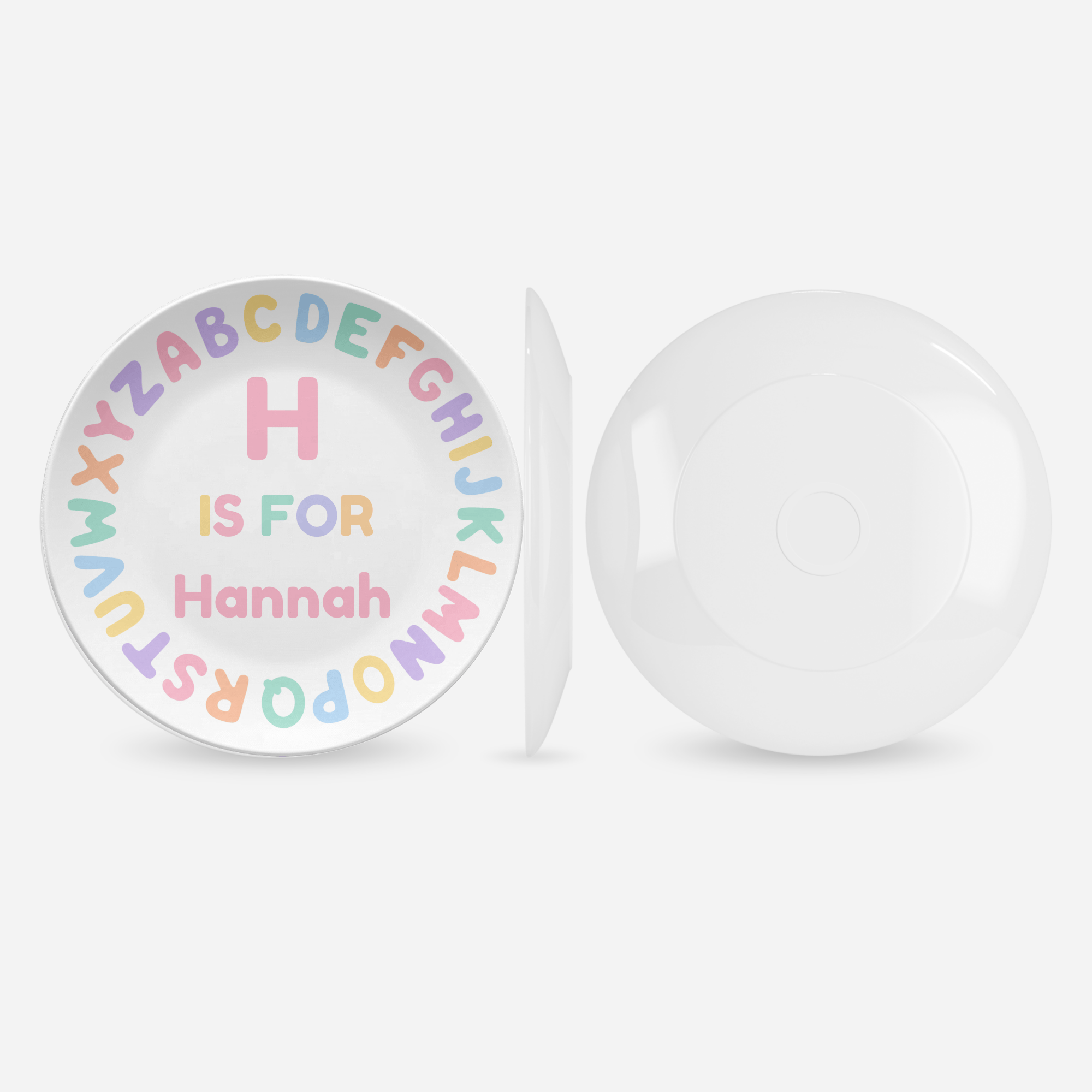 Pastel Alphabet Letter Name Plate by Lil Plate Shop