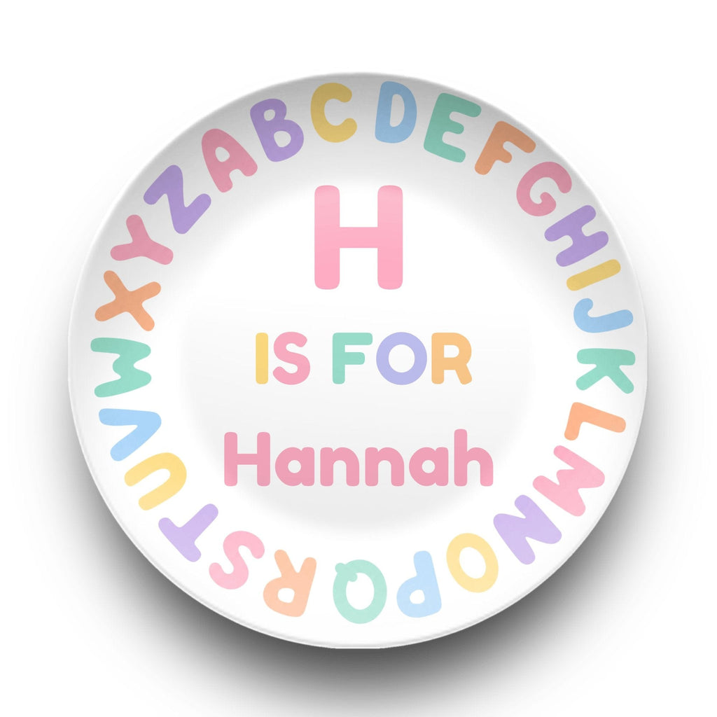 Pastel Alphabet Letter Name Plate by Lil Plate Shop