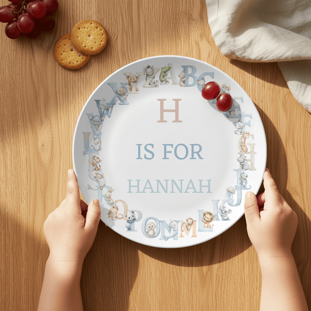 Pastel Animal Alphabet Plate by Lil Plate Shop
