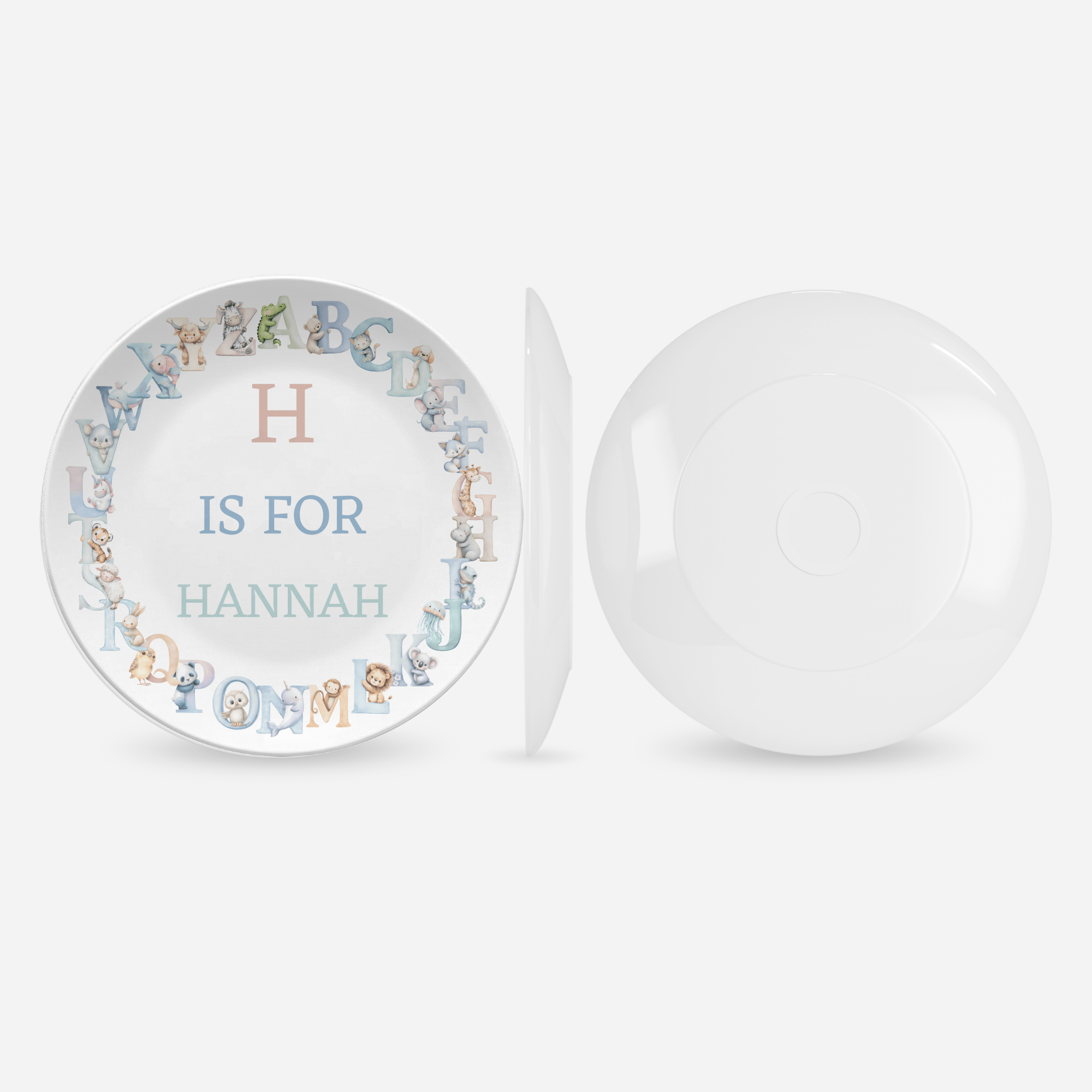 Pastel Animal Alphabet Plate by Lil Plate Shop