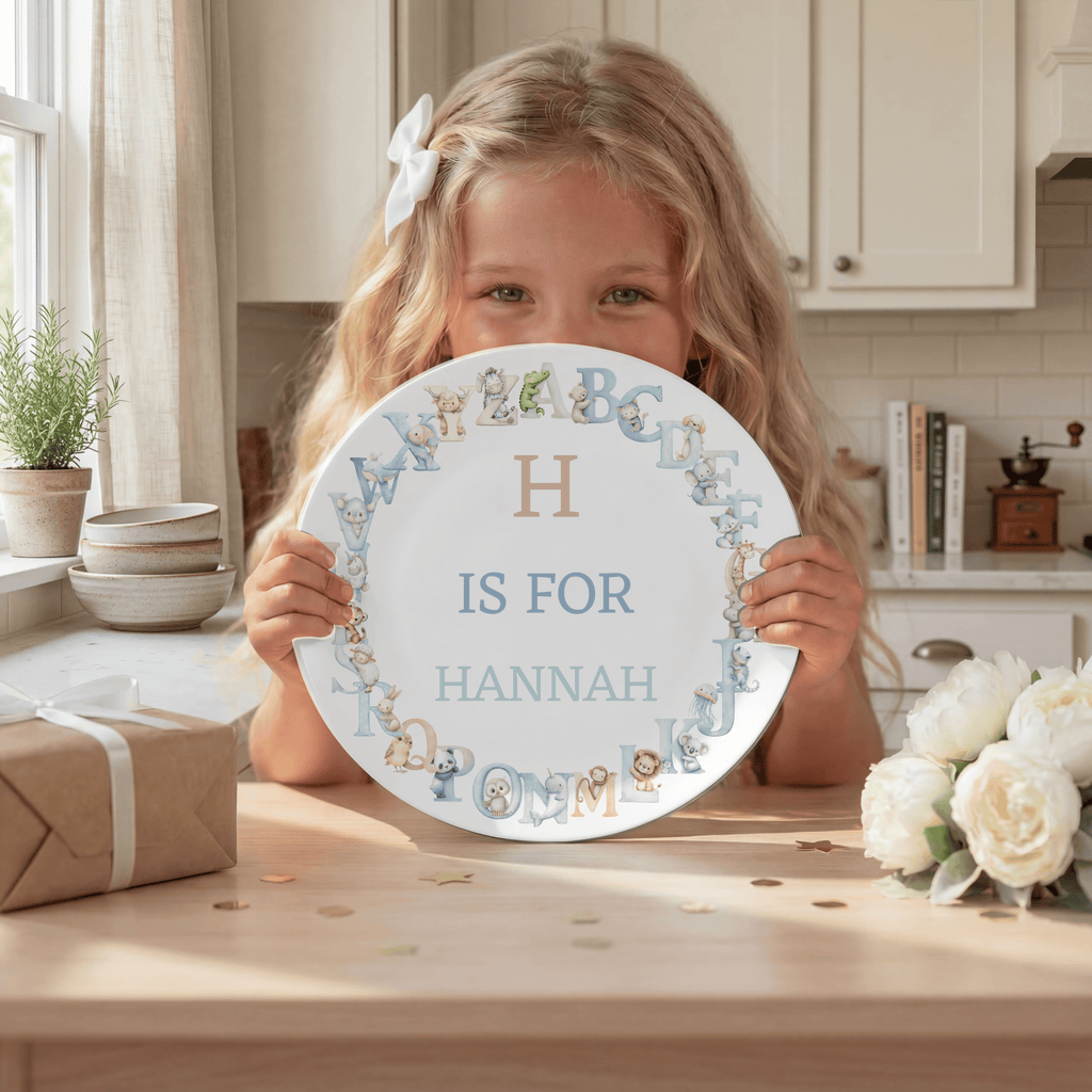 Pastel Animal Alphabet Plate by Lil Plate Shop