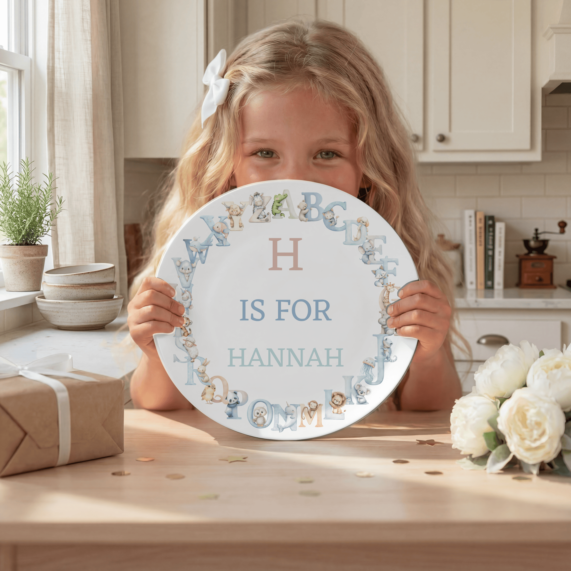 Pastel Animal Alphabet Plate by Lil Plate Shop