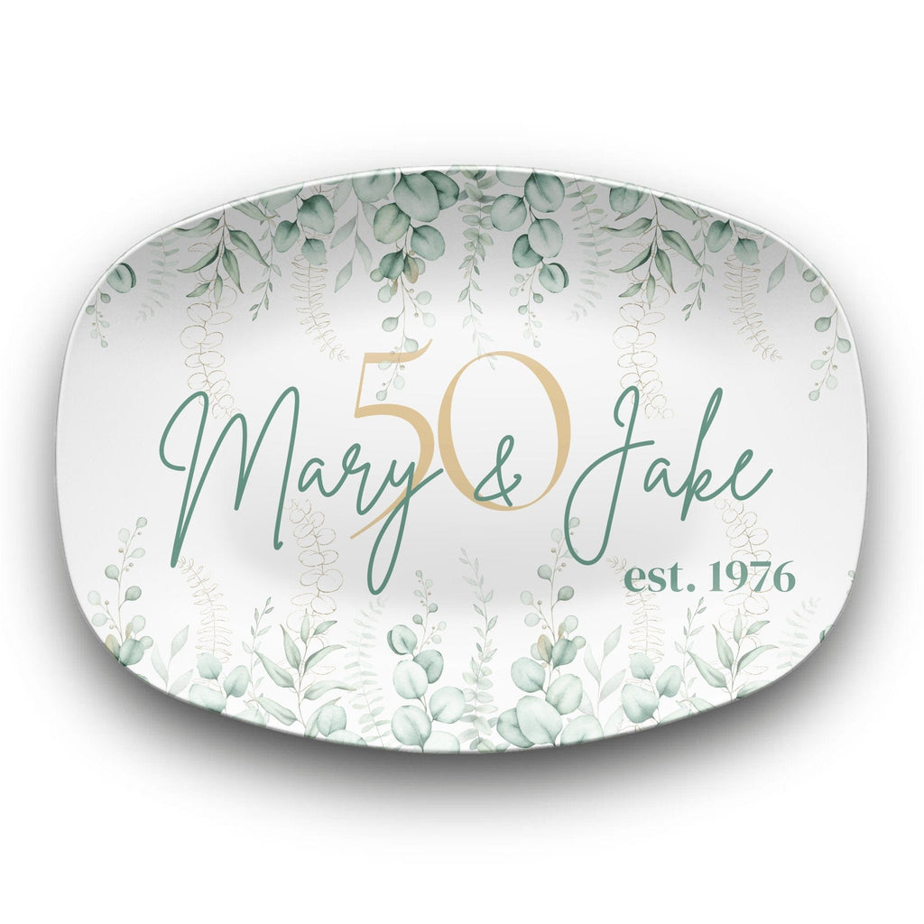 Personalized 50th Wedding Anniversary Platter by Lil Plate Shop
