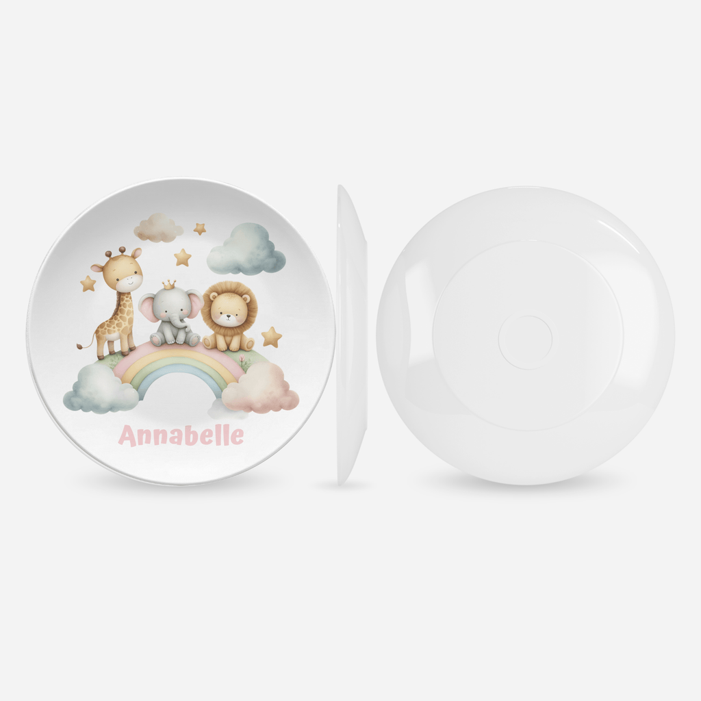 Personalized Animal Rainbow Plate by Lil Plate Shop