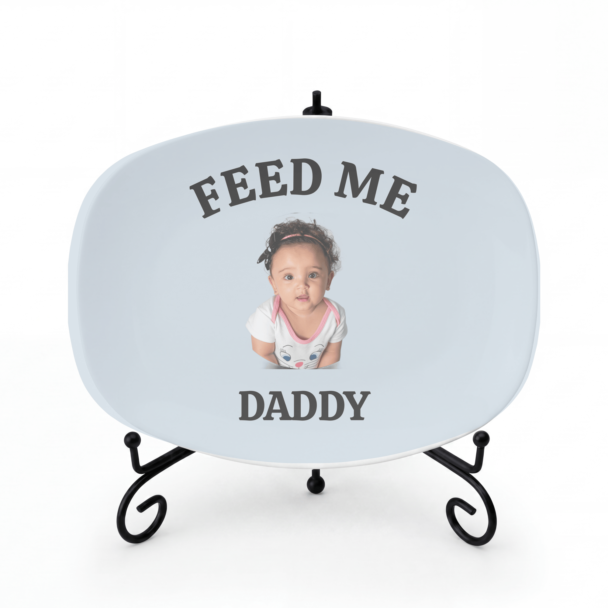 Personalized Baby Photo Platter Platter + Stand + Gift Box by Lil Plate Shop