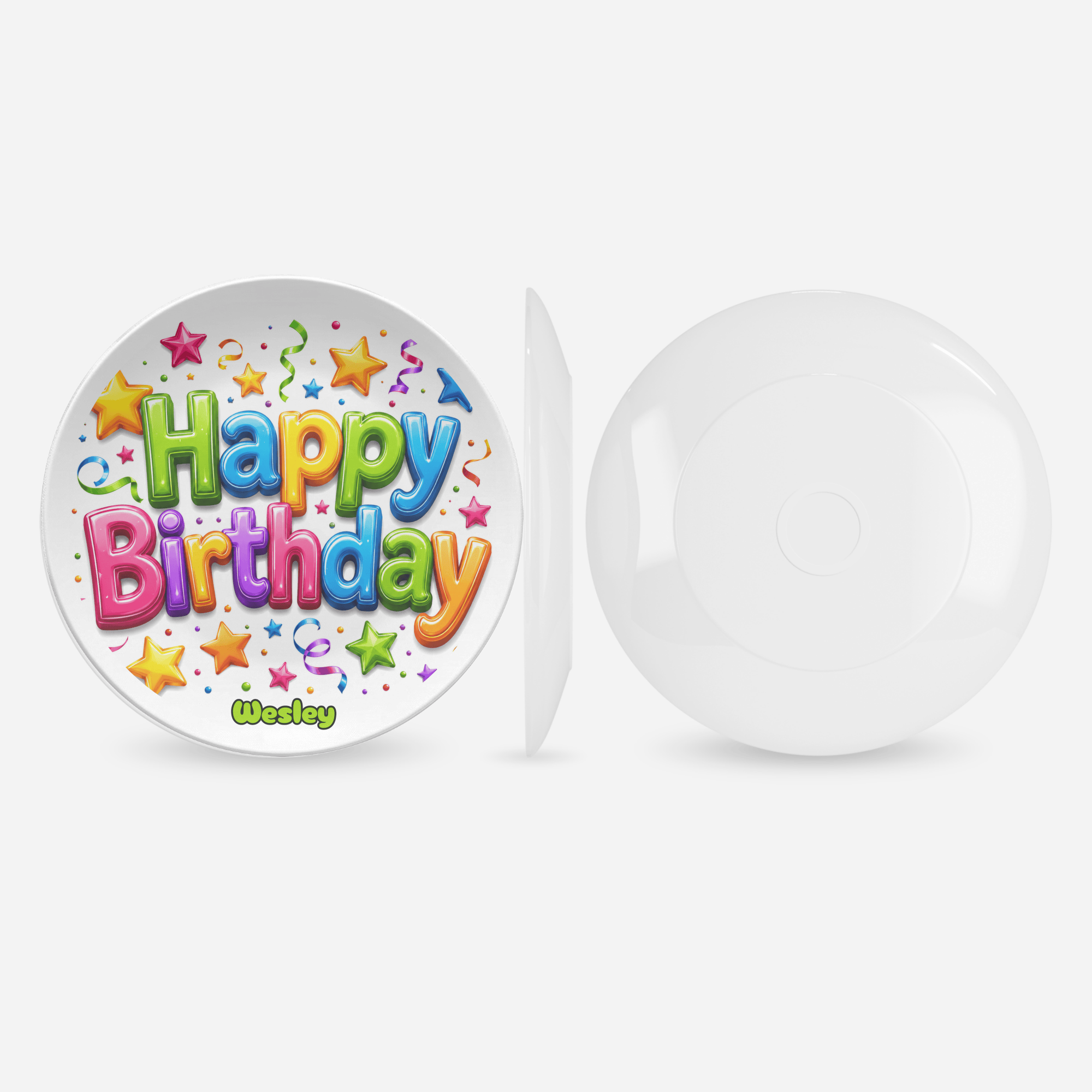 Personalized Balloon Confetti Birthday Plate by Lil Plate Shop