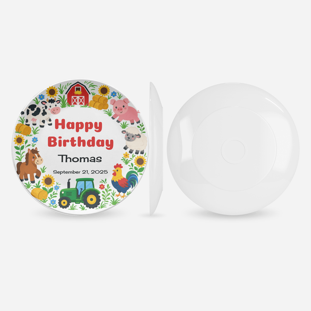 Personalized Barnyard Farm Birthday Plate by Lil Plate Shop