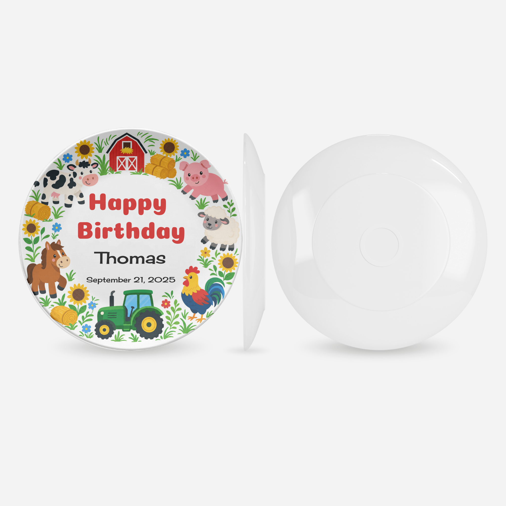 Personalized Barnyard Farm Birthday Plate by Lil Plate Shop