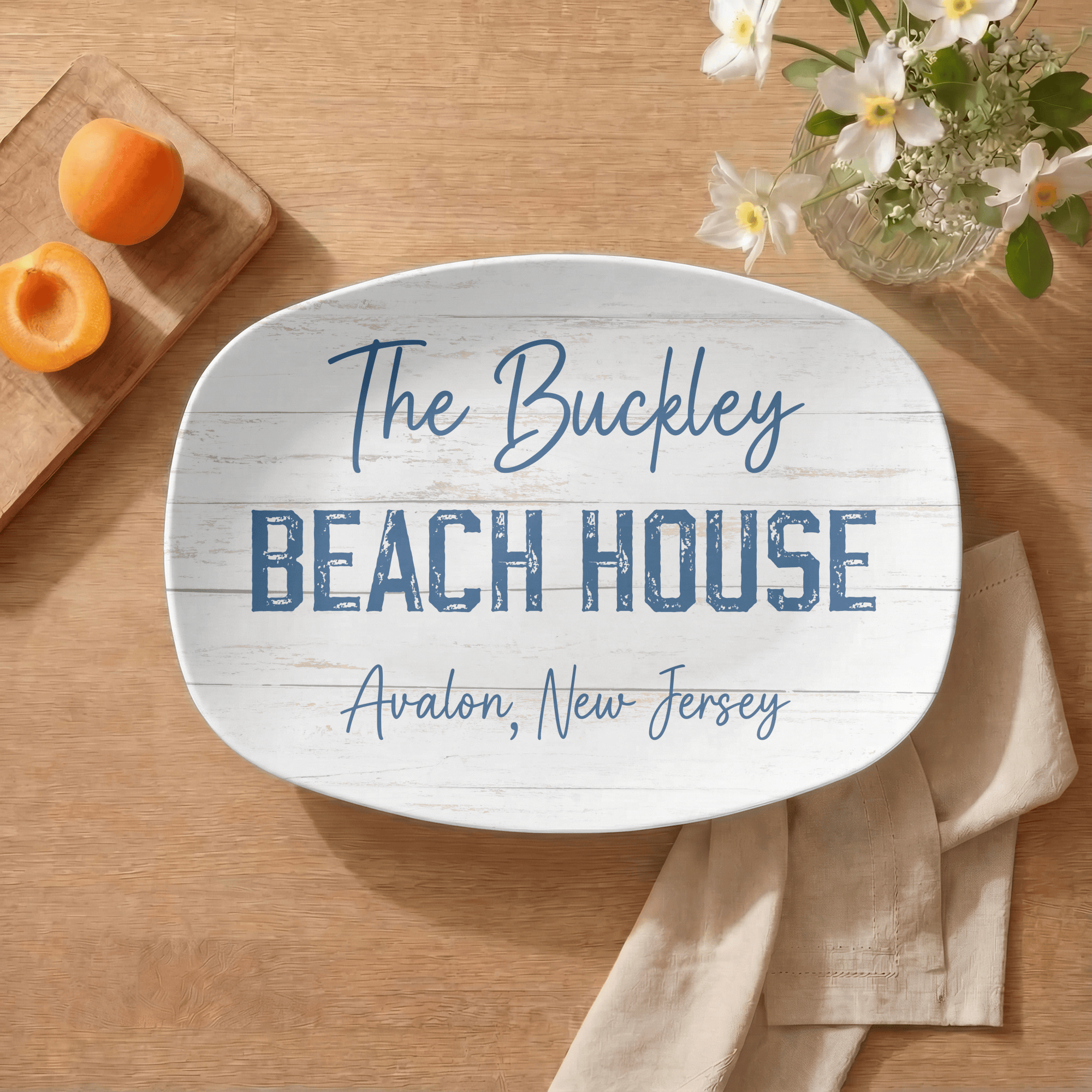 Personalized Beach House Platter by Lil Plate Shop