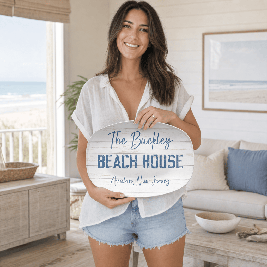 Personalized Beach House Platter by Lil Plate Shop