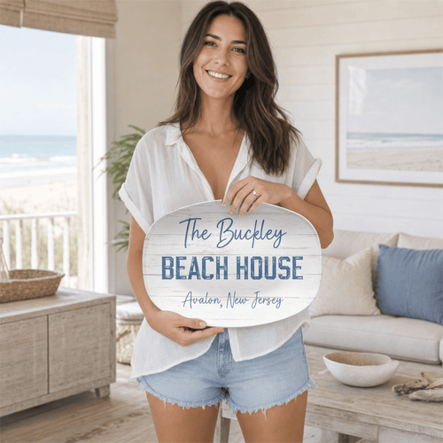 Personalized Beach House Platter by Lil Plate Shop