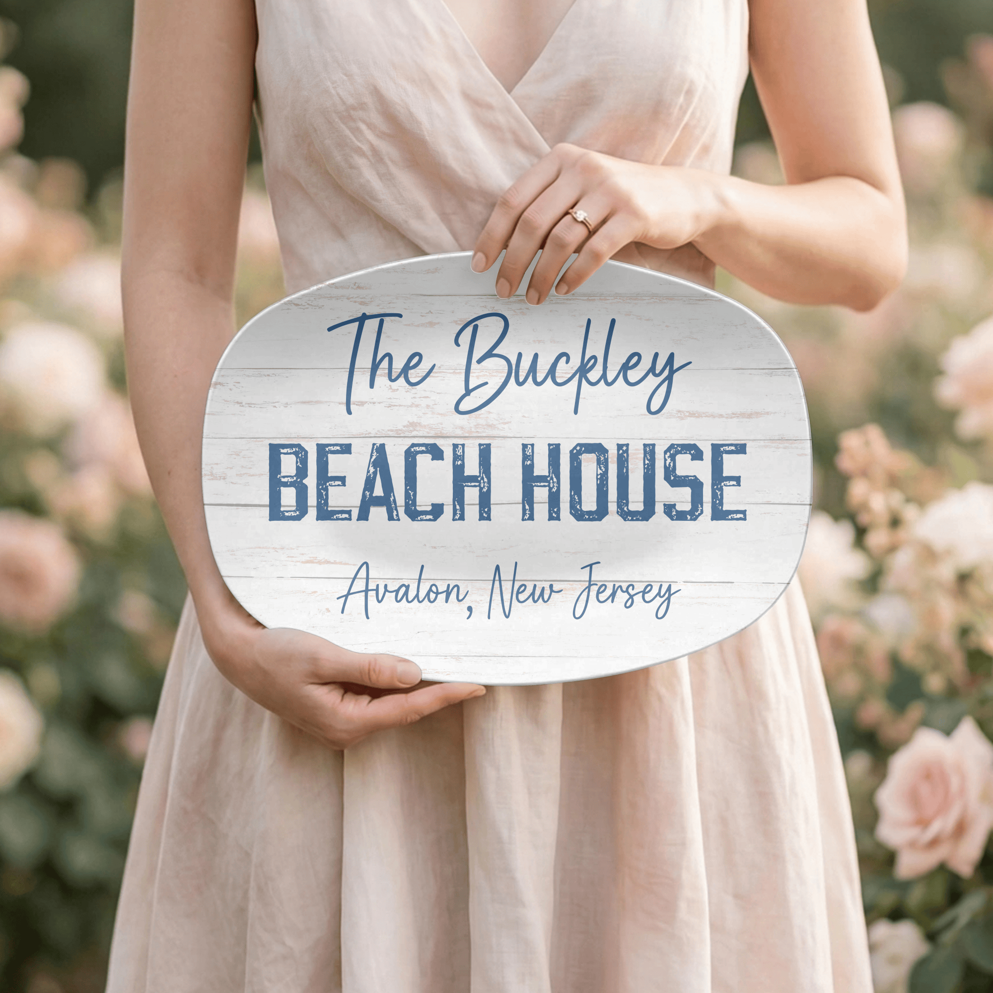 Personalized Beach House Platter by Lil Plate Shop