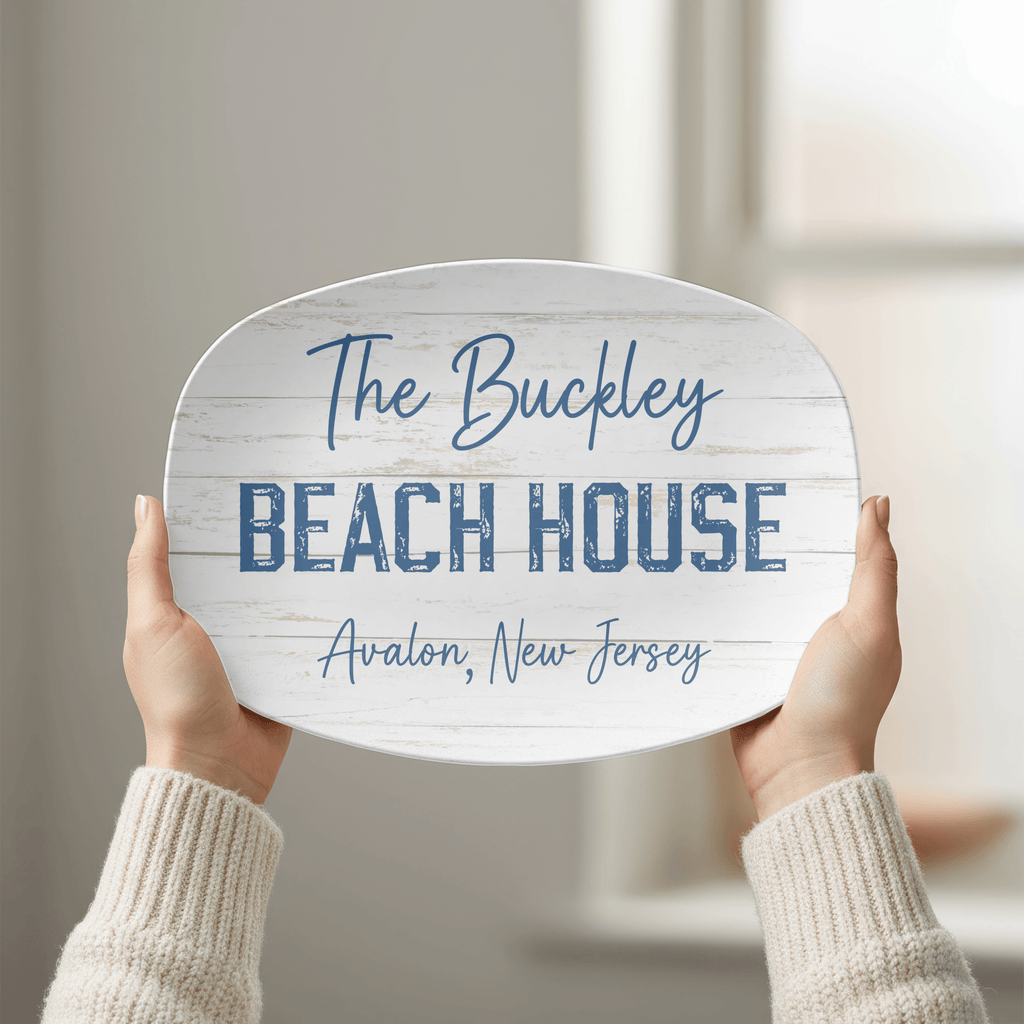 Personalized Beach House Platter by Lil Plate Shop
