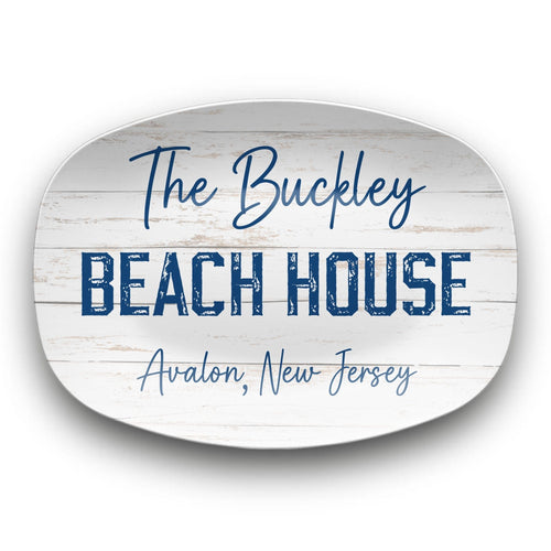 Personalized Beach House Platter by Lil Plate Shop